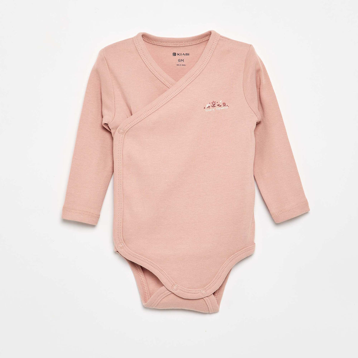 Lot de 5 bodies imprimés en coton ROSE