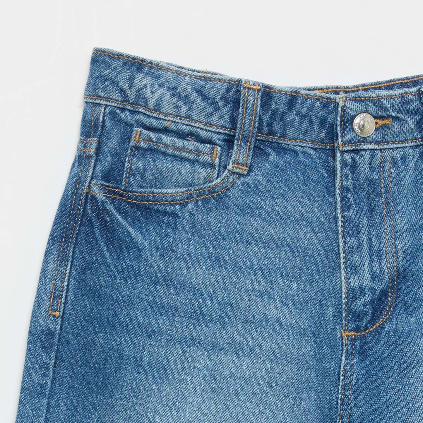 Pantalon denim coupe baggy BLEU