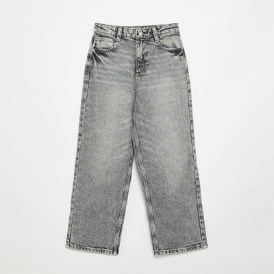 Pantalon denim coupe baggy GRIS