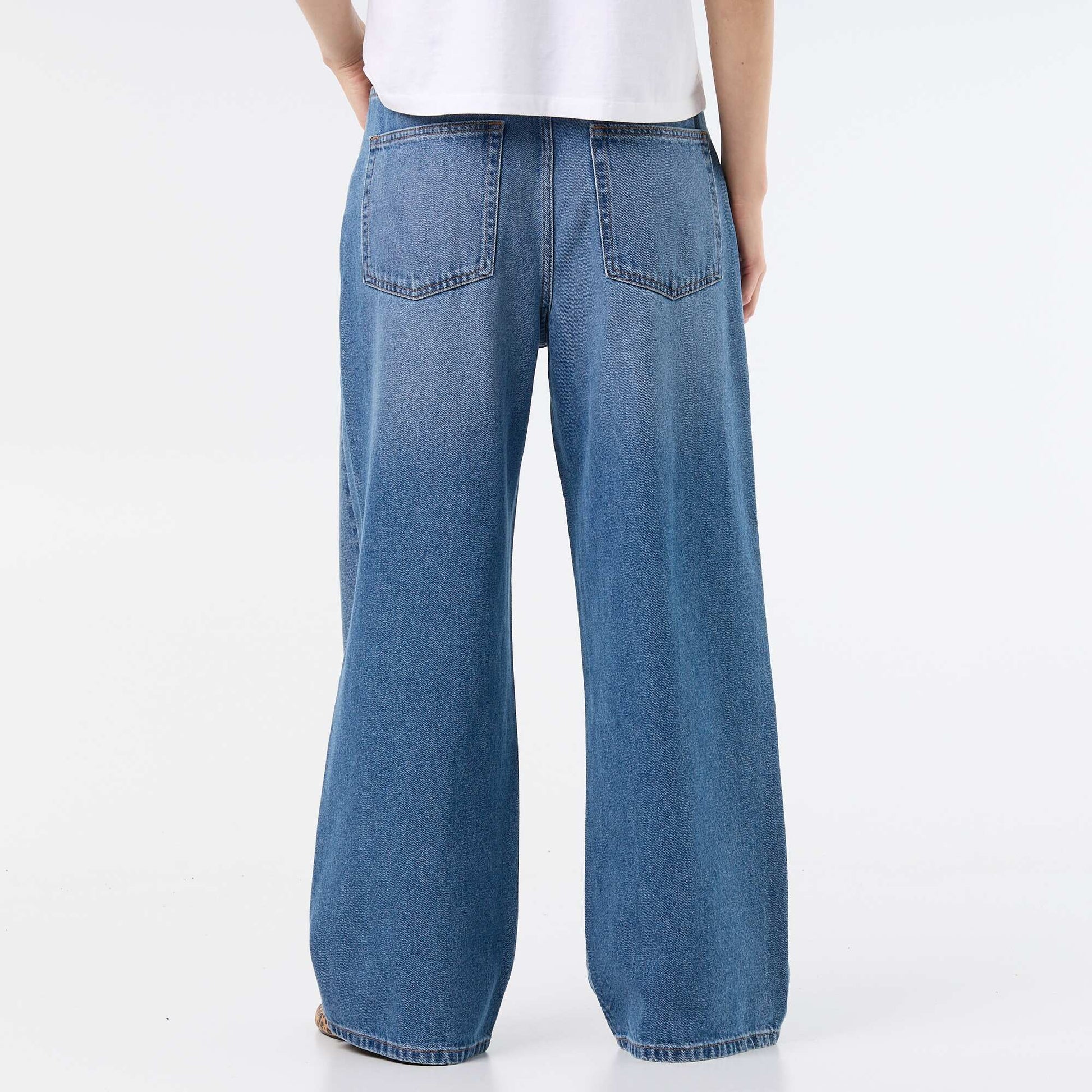 Pantalon denim baggy BLEU