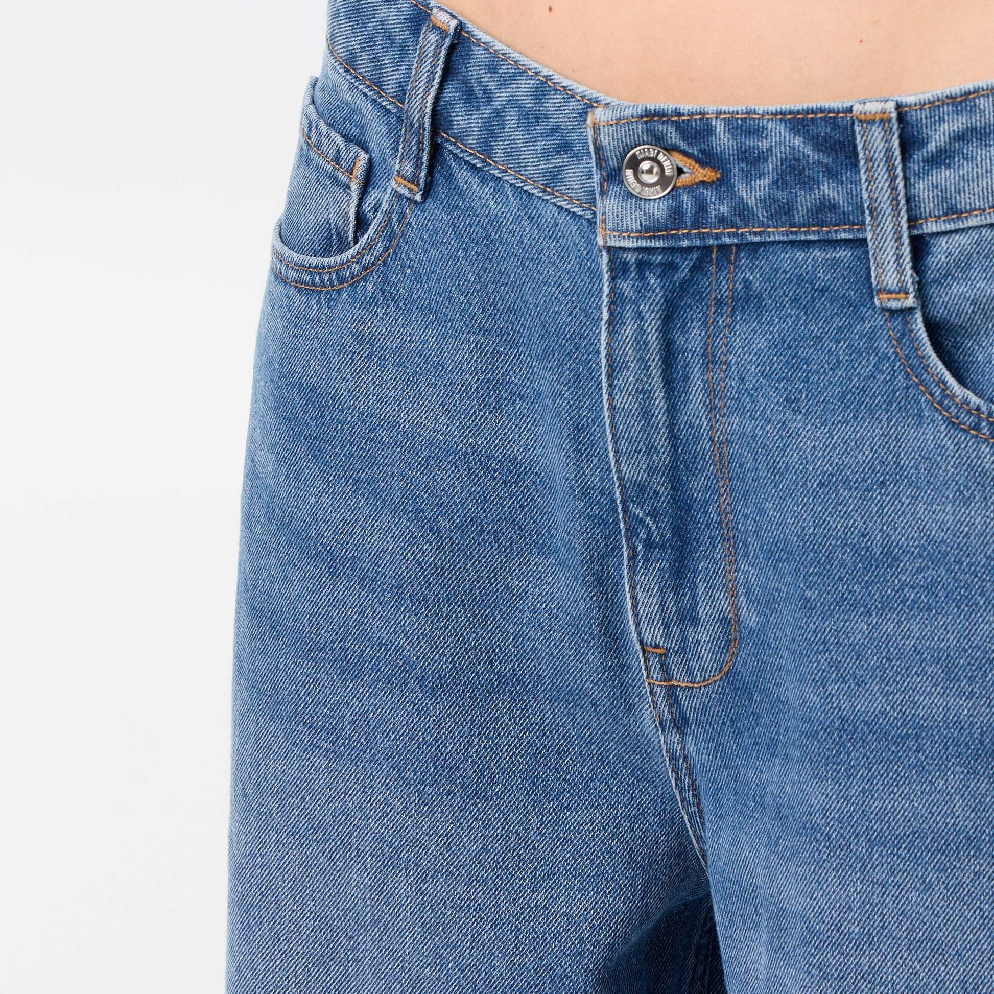 Pantalon denim baggy BLEU