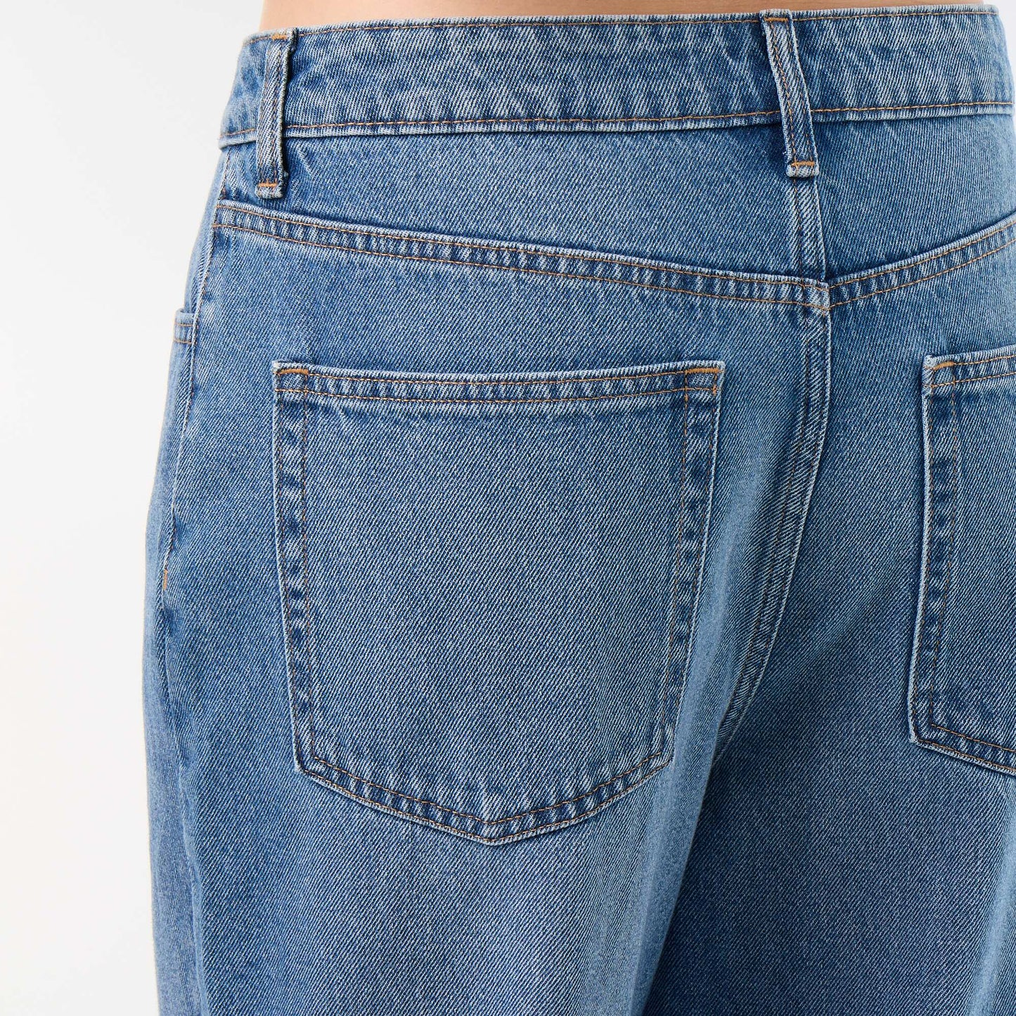 Pantalon denim baggy BLEU