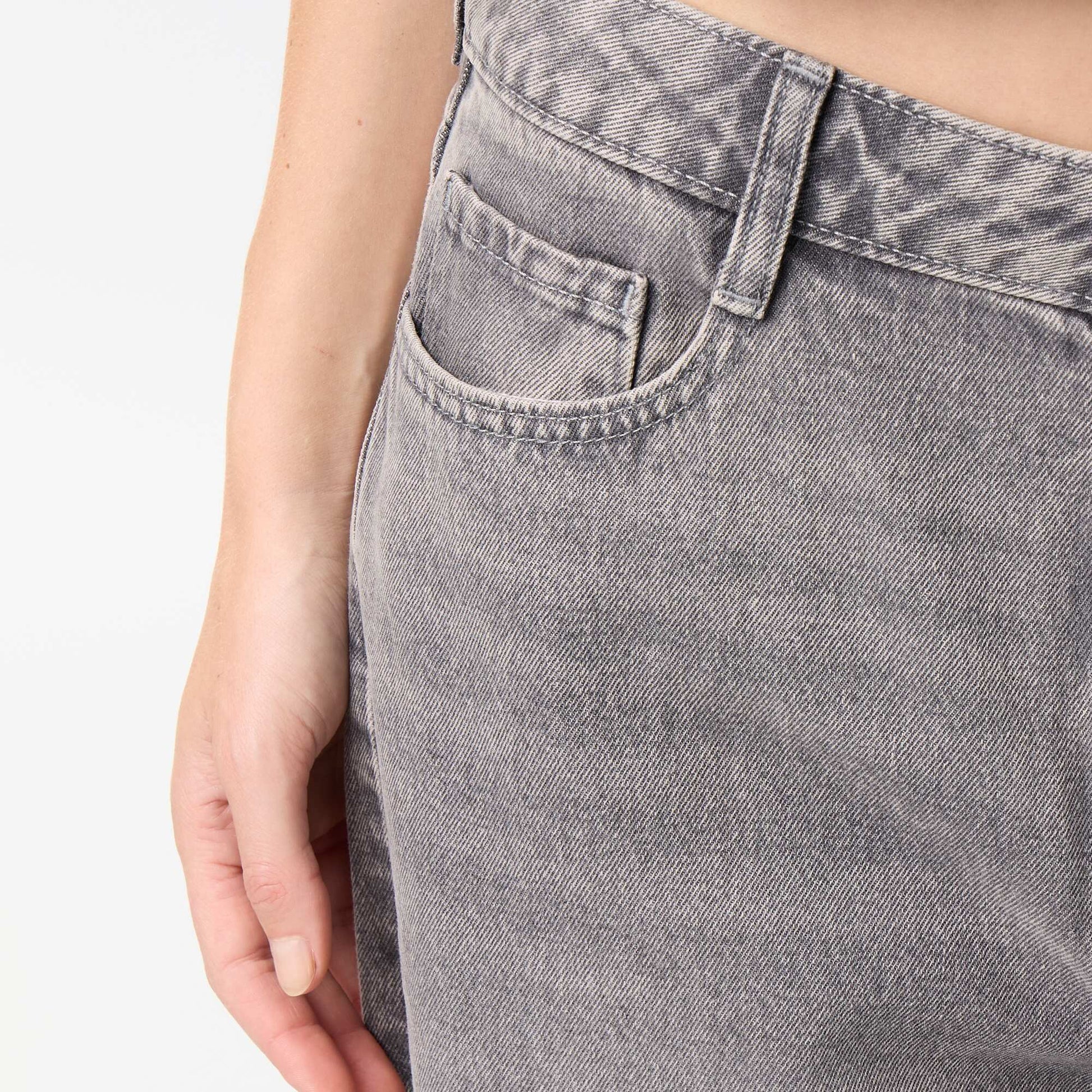 Pantalon denim baggy GRIS