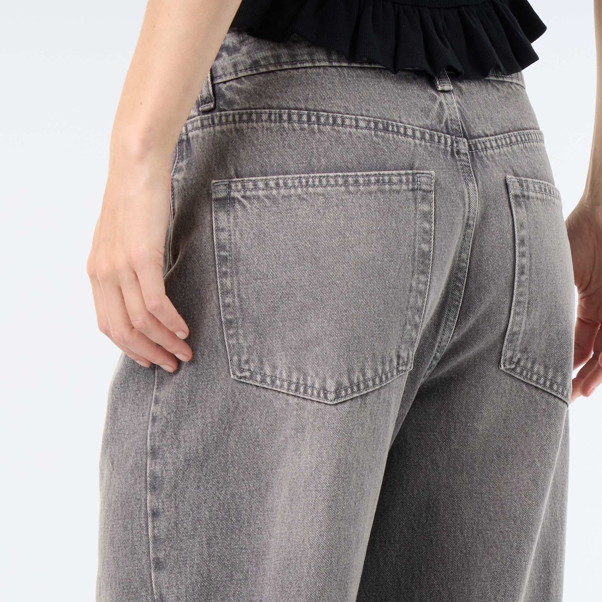 Pantalon denim baggy GRIS