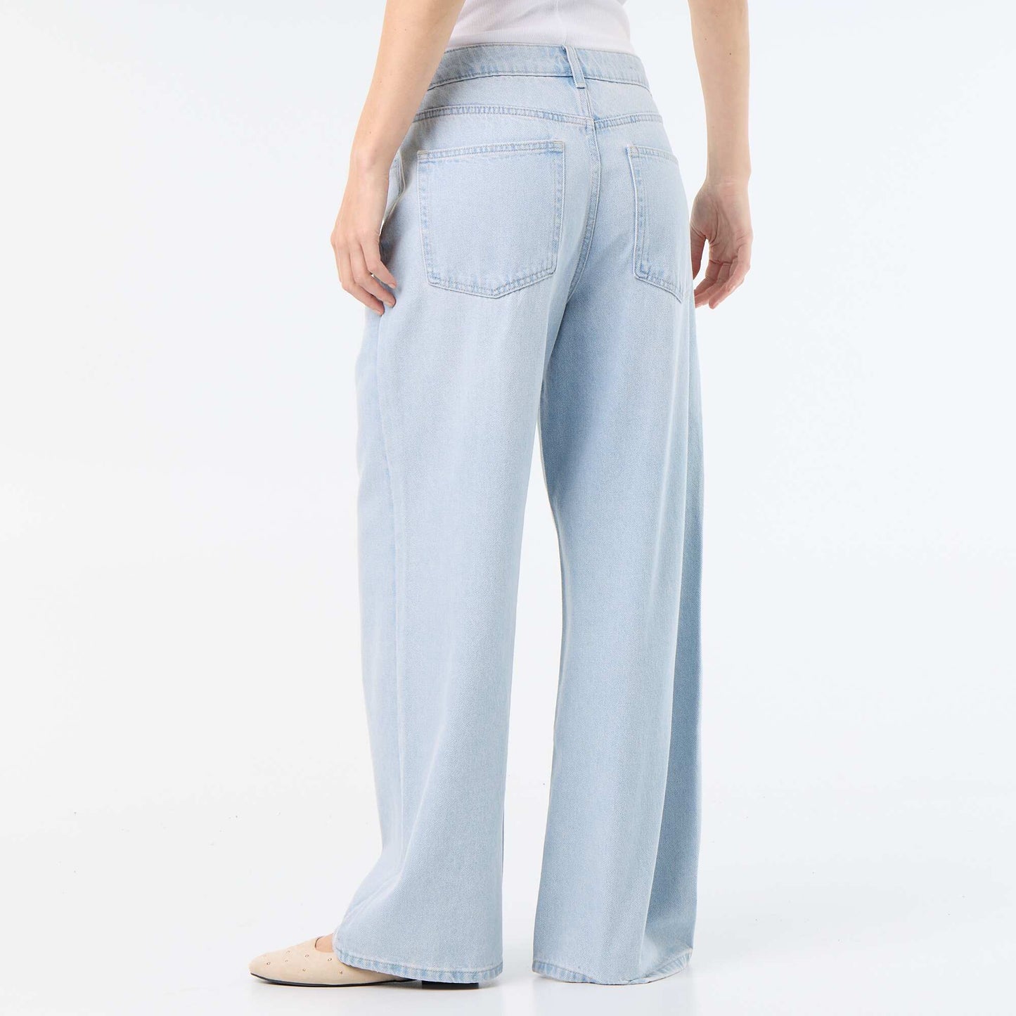 Pantalon denim baggy BLEU