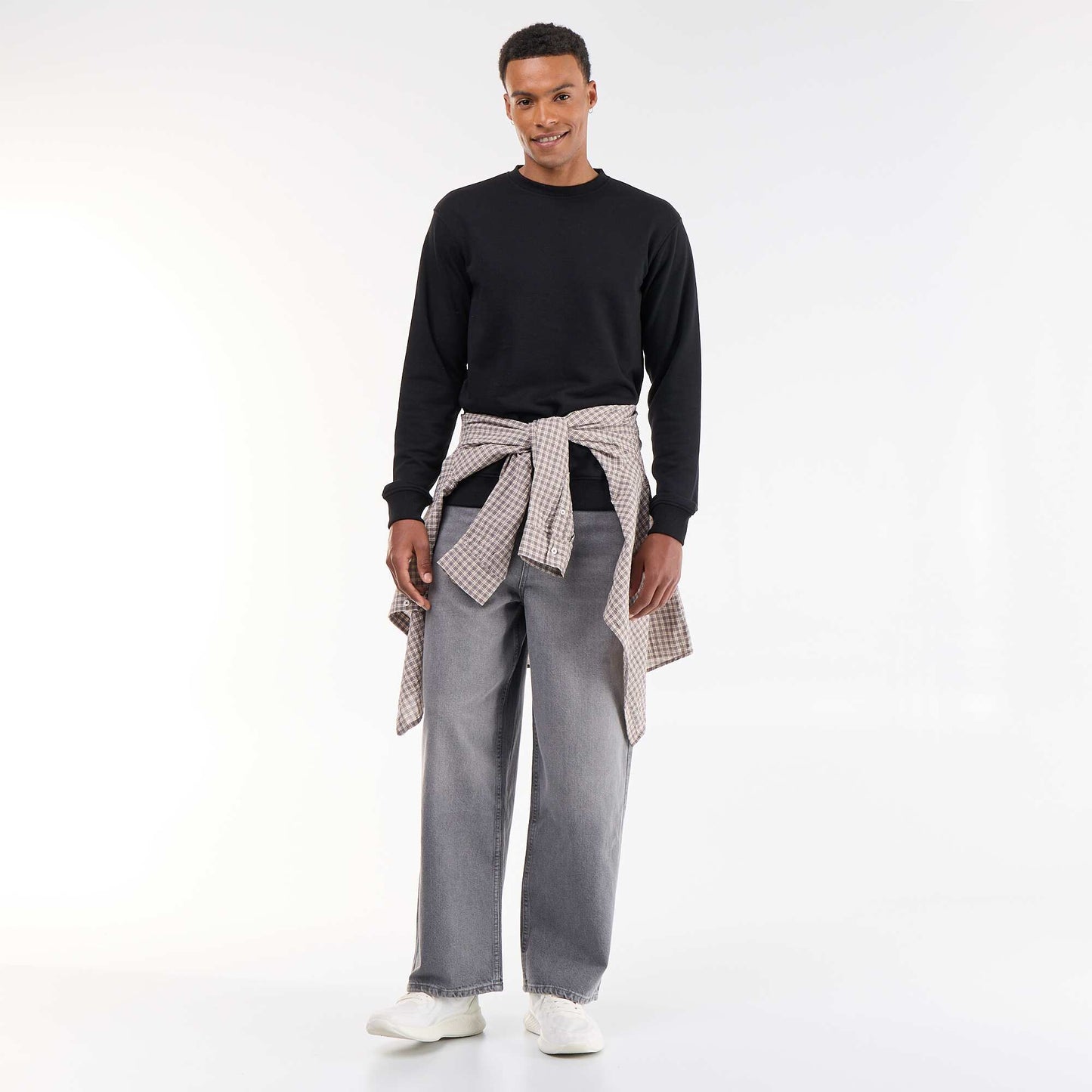 Jean baggy / coupe large GRIS