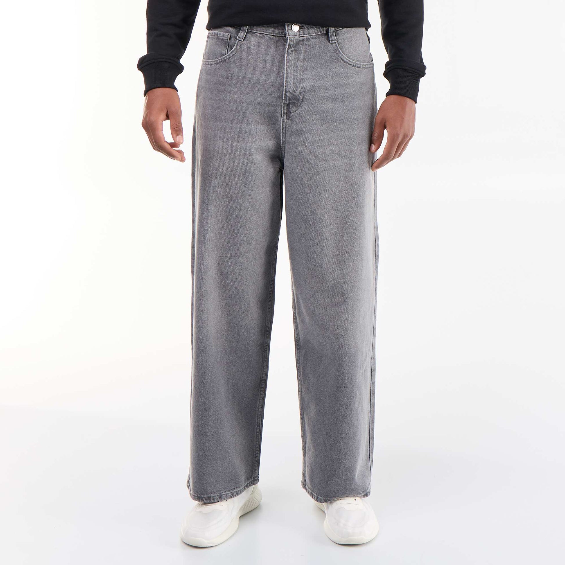Jean baggy / coupe large GRIS