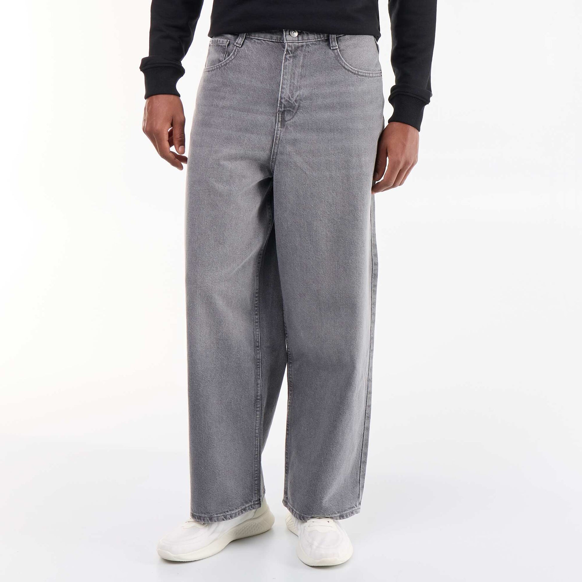 Jean baggy / coupe large GRIS