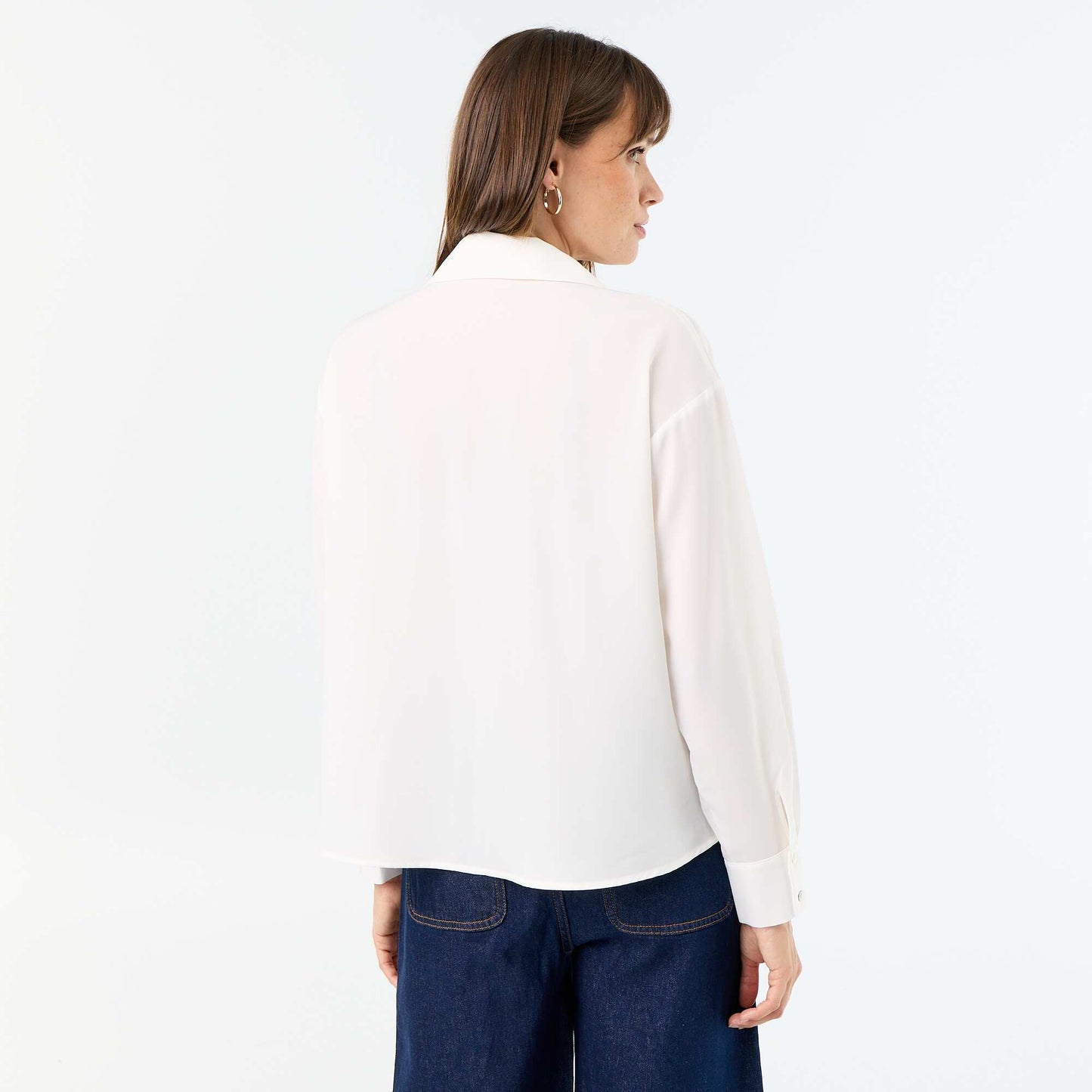 Chemisier fluide uni BLANC