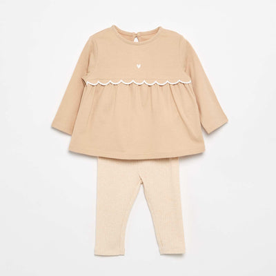 Ensemble T-shirt + legging BEIGE