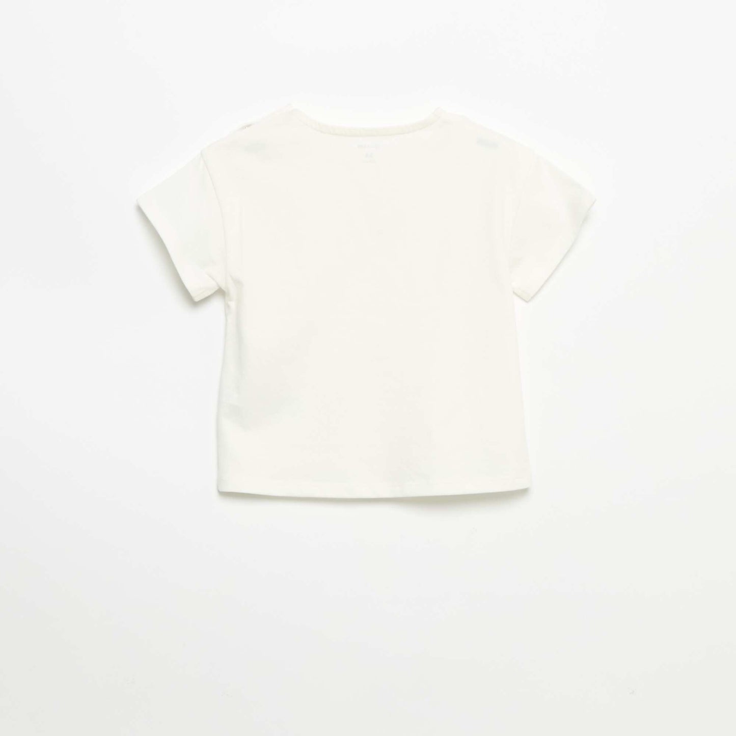 T-shirt à manches courtes avec cœur cousu BLANC