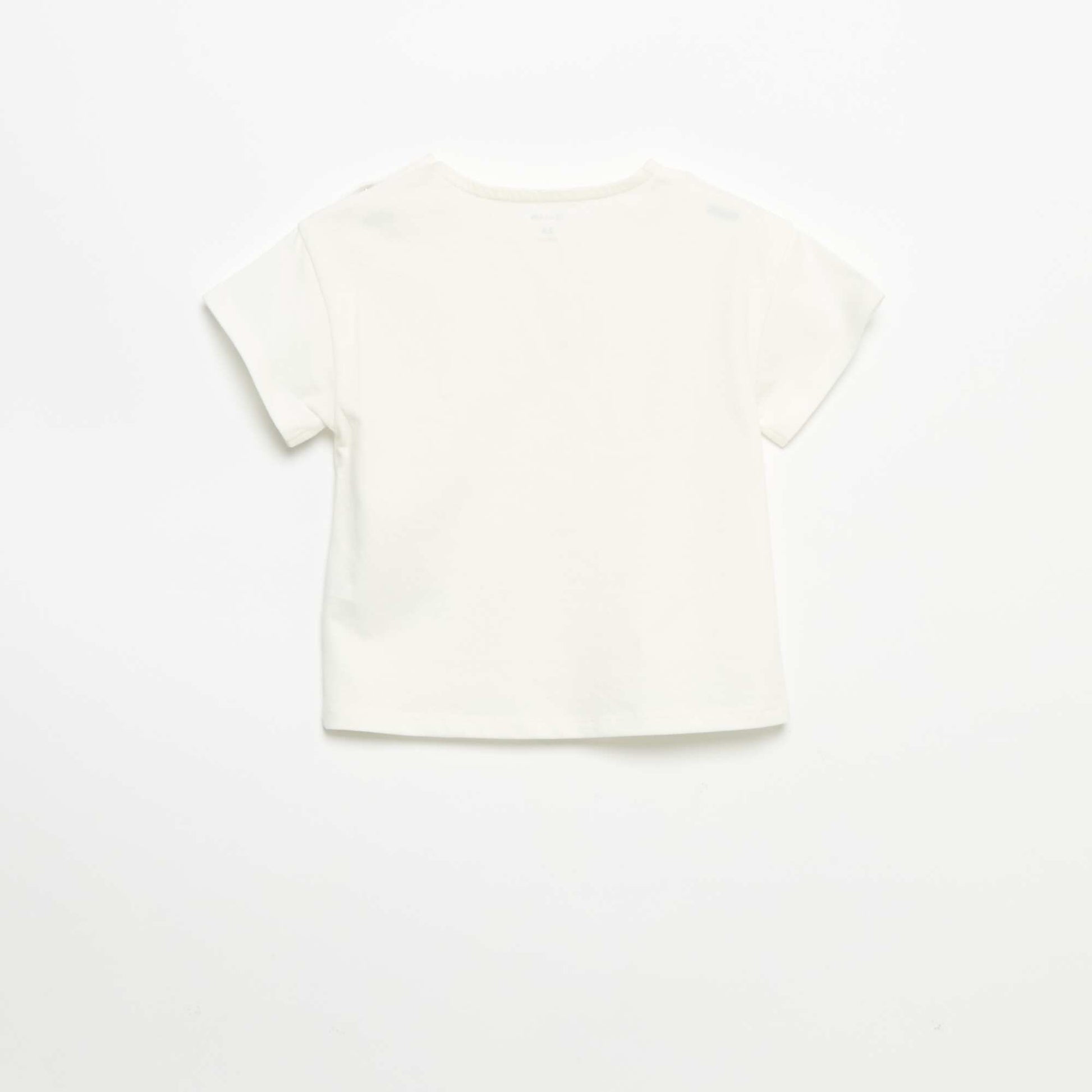 T-shirt à manches courtes avec cœur cousu BLANC