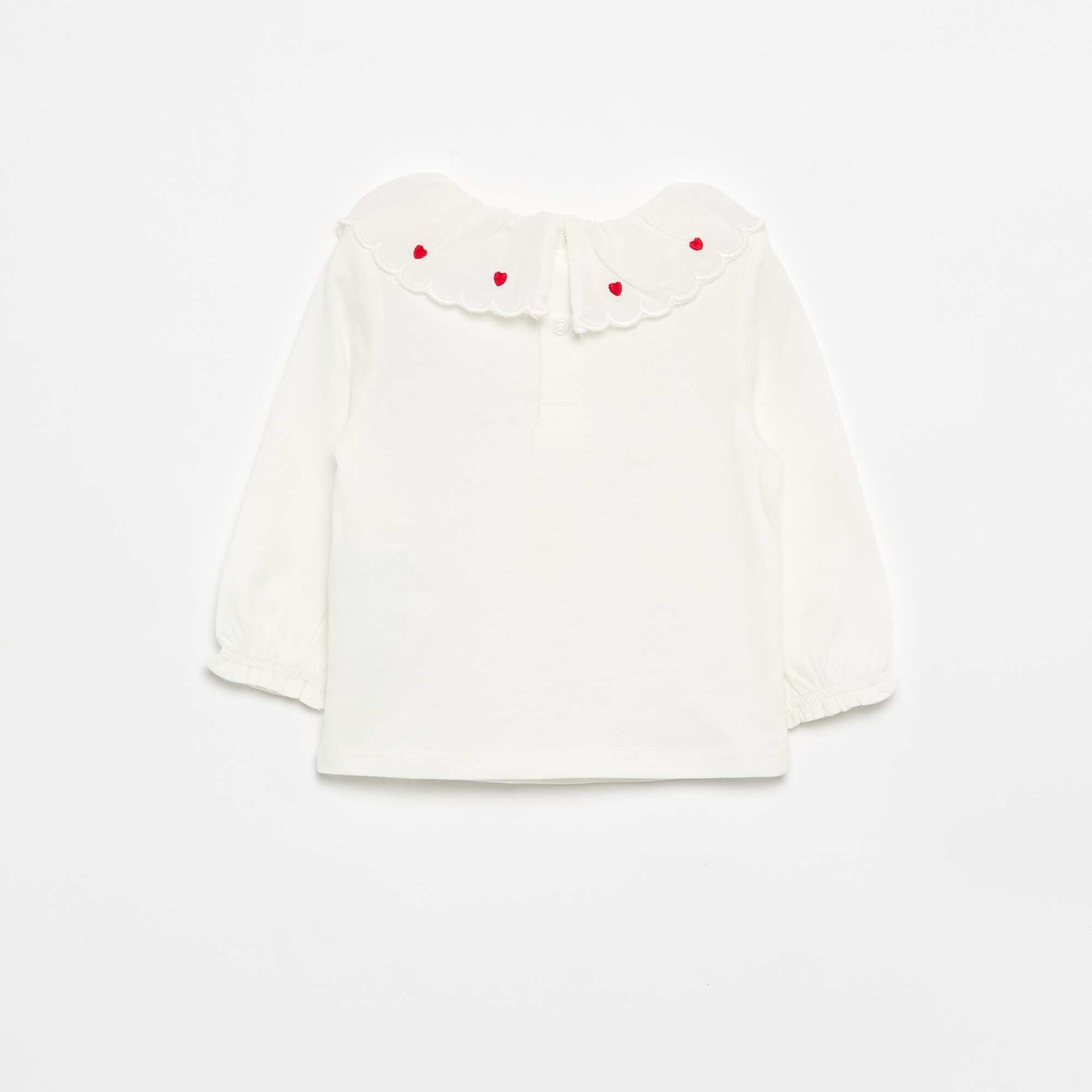 T-shirt avec col Claudine BLANC