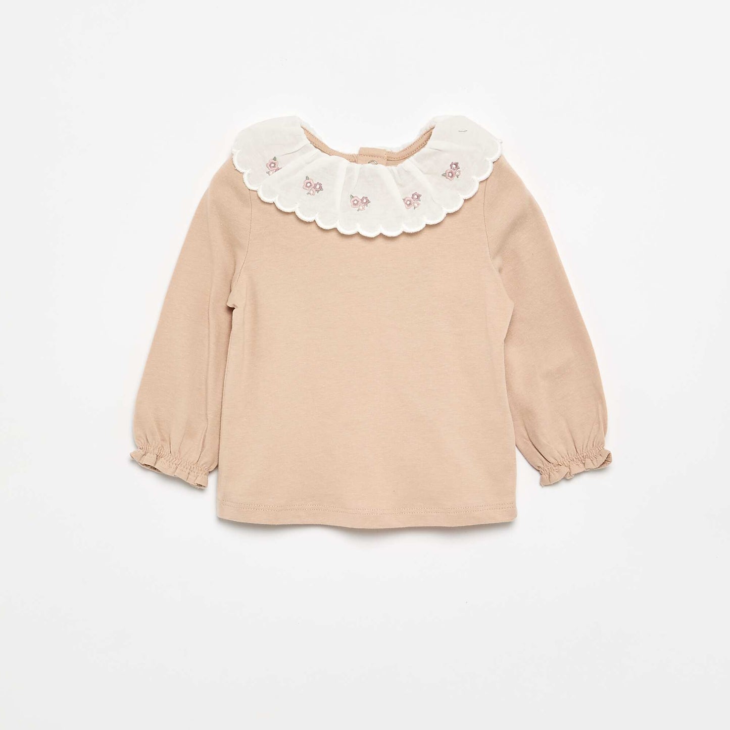 T-shirt avec col Claudine BEIGE