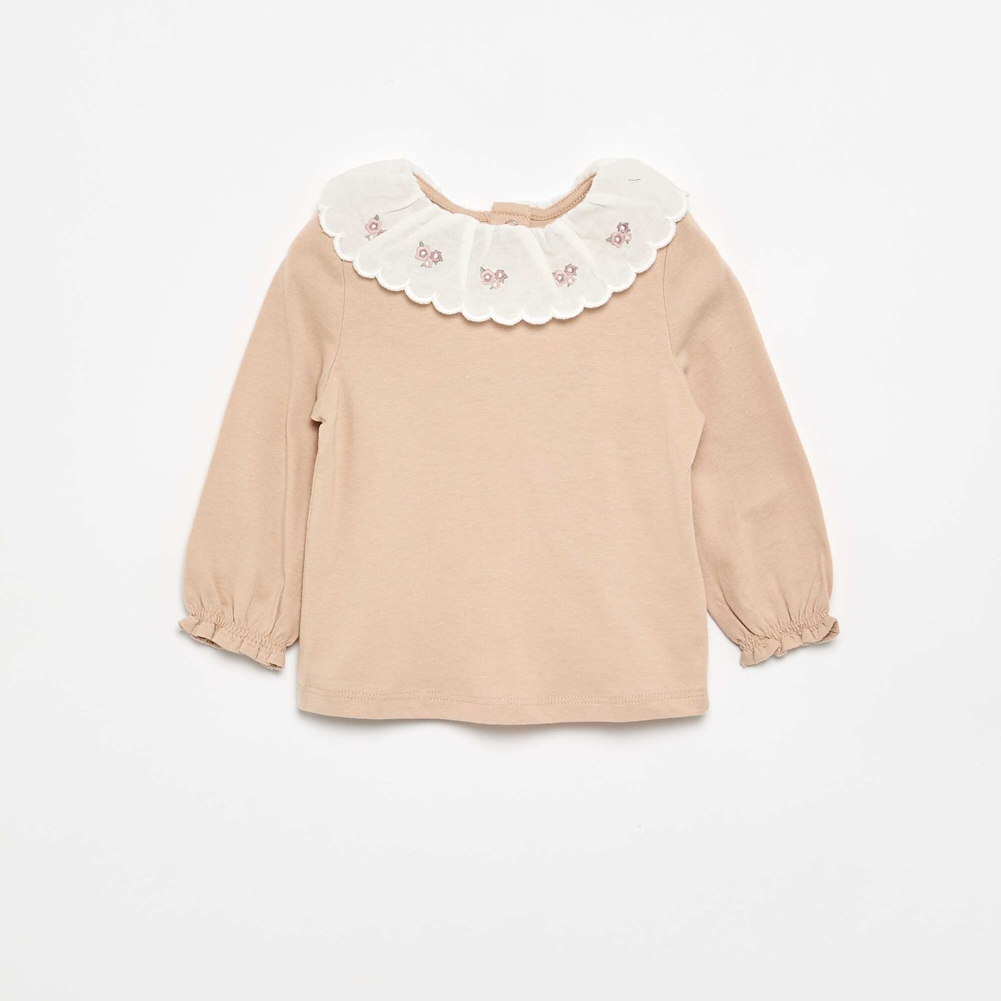 T-shirt avec col Claudine BEIGE