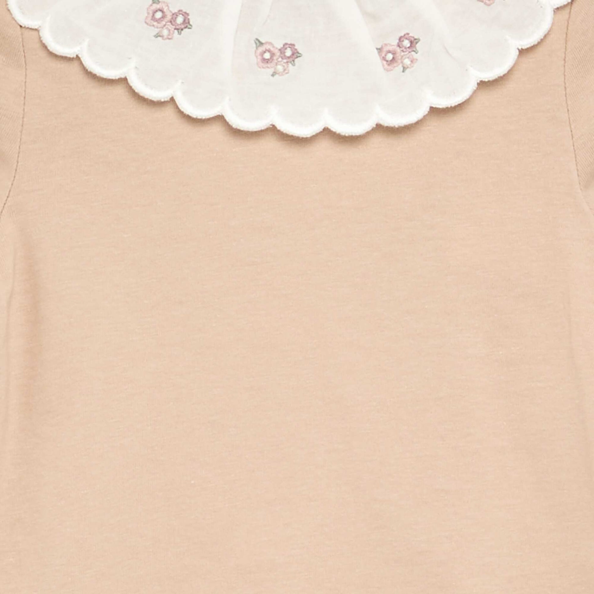 T-shirt avec col Claudine BEIGE