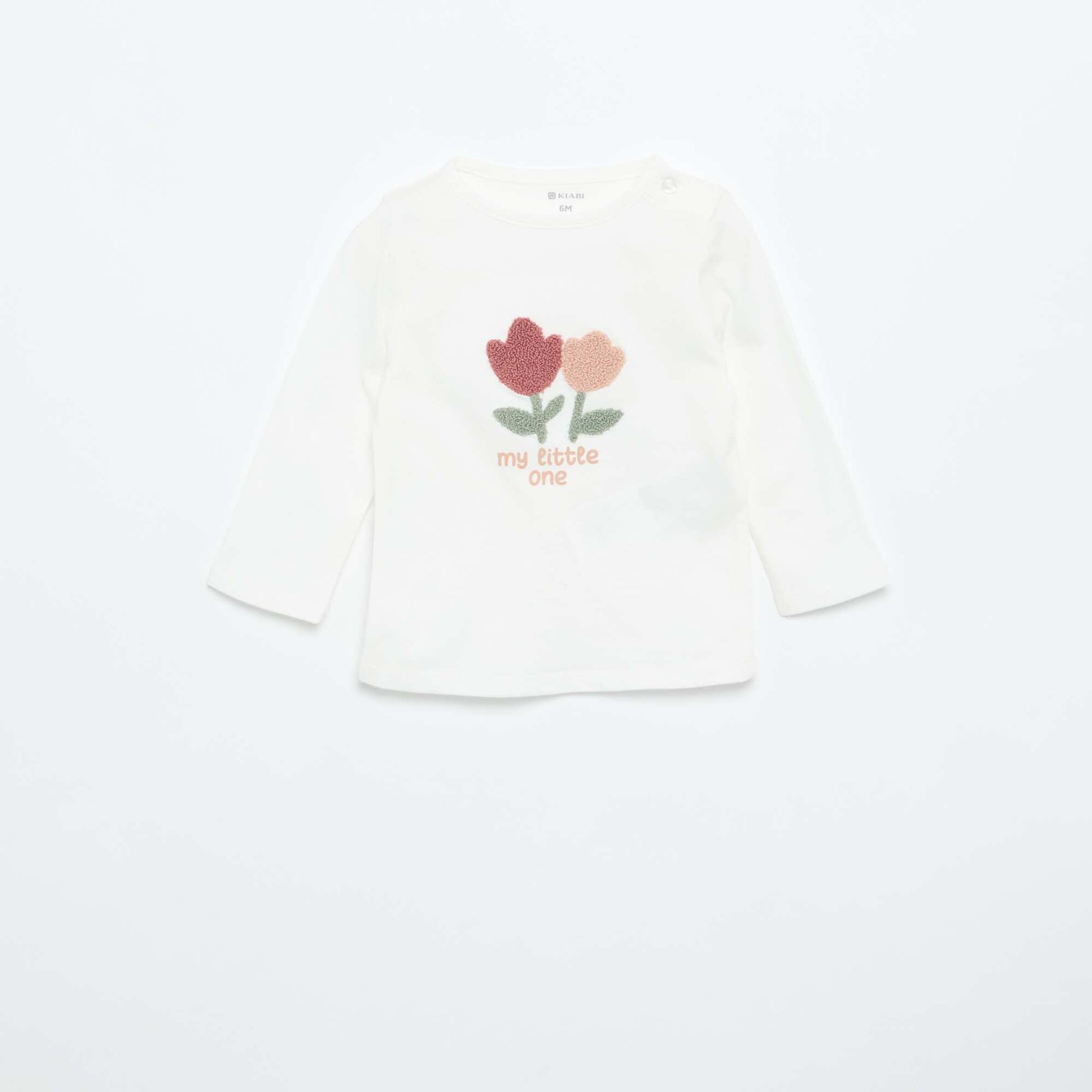 T-shirt en jersey à manches longues BLANC