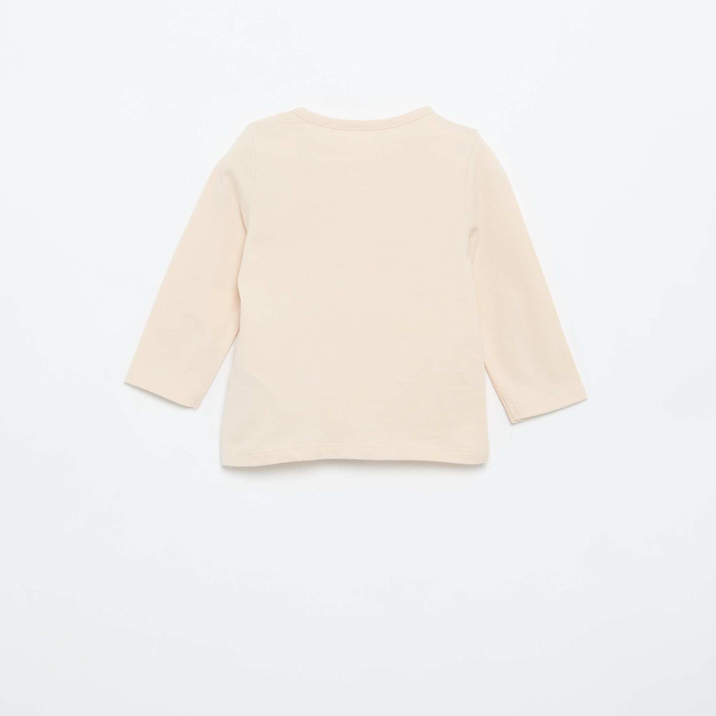 T-shirt en jersey à manches longues BEIGE