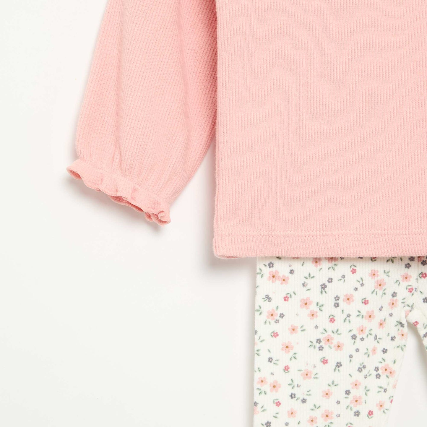 Ensemble 2 pièces - T-shirt à manches longues + legging ROSE