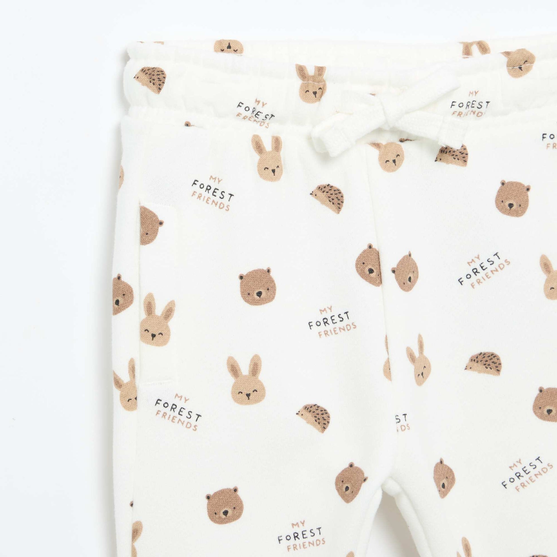 Pantalon jogging à motif BEIGE