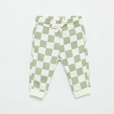 Pantalon jogging à motif VERT