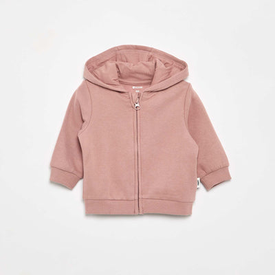 Sweat-shirt zippé à capuche ROSE