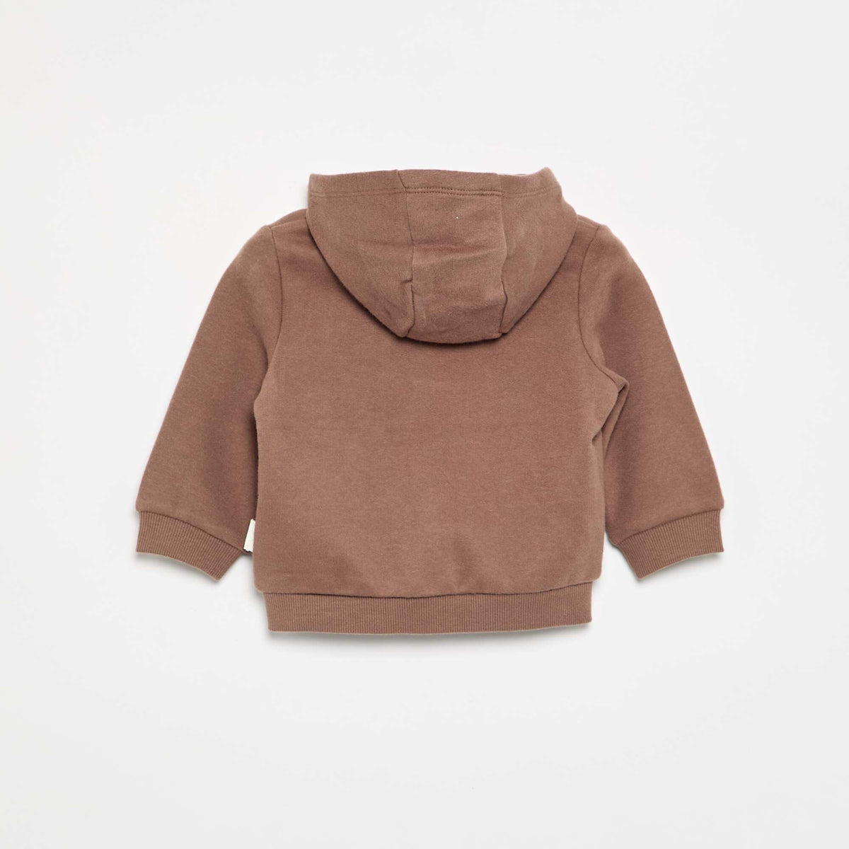 Sweat-shirt zippé à capuche MARRON
