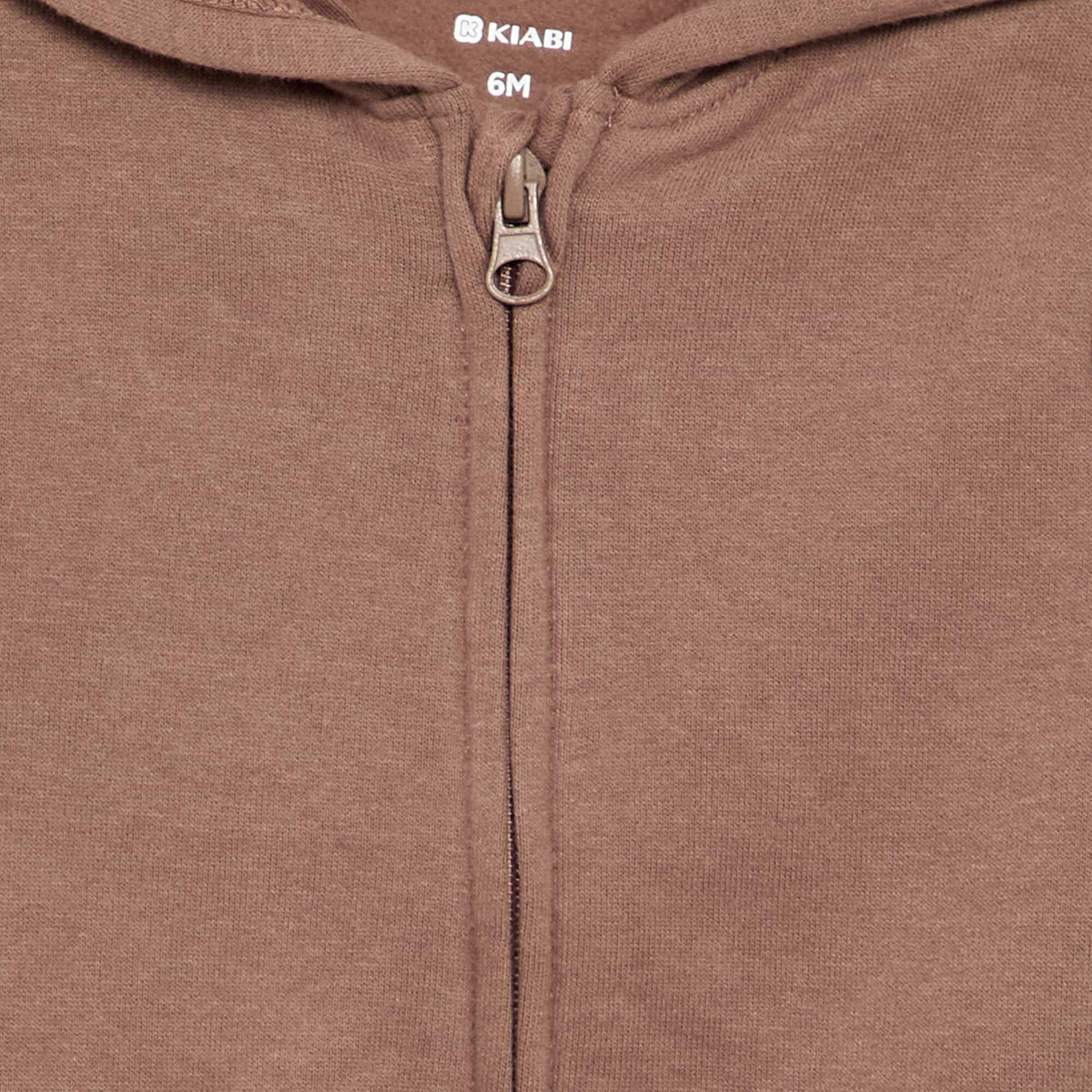 Sweat-shirt zippé à capuche MARRON