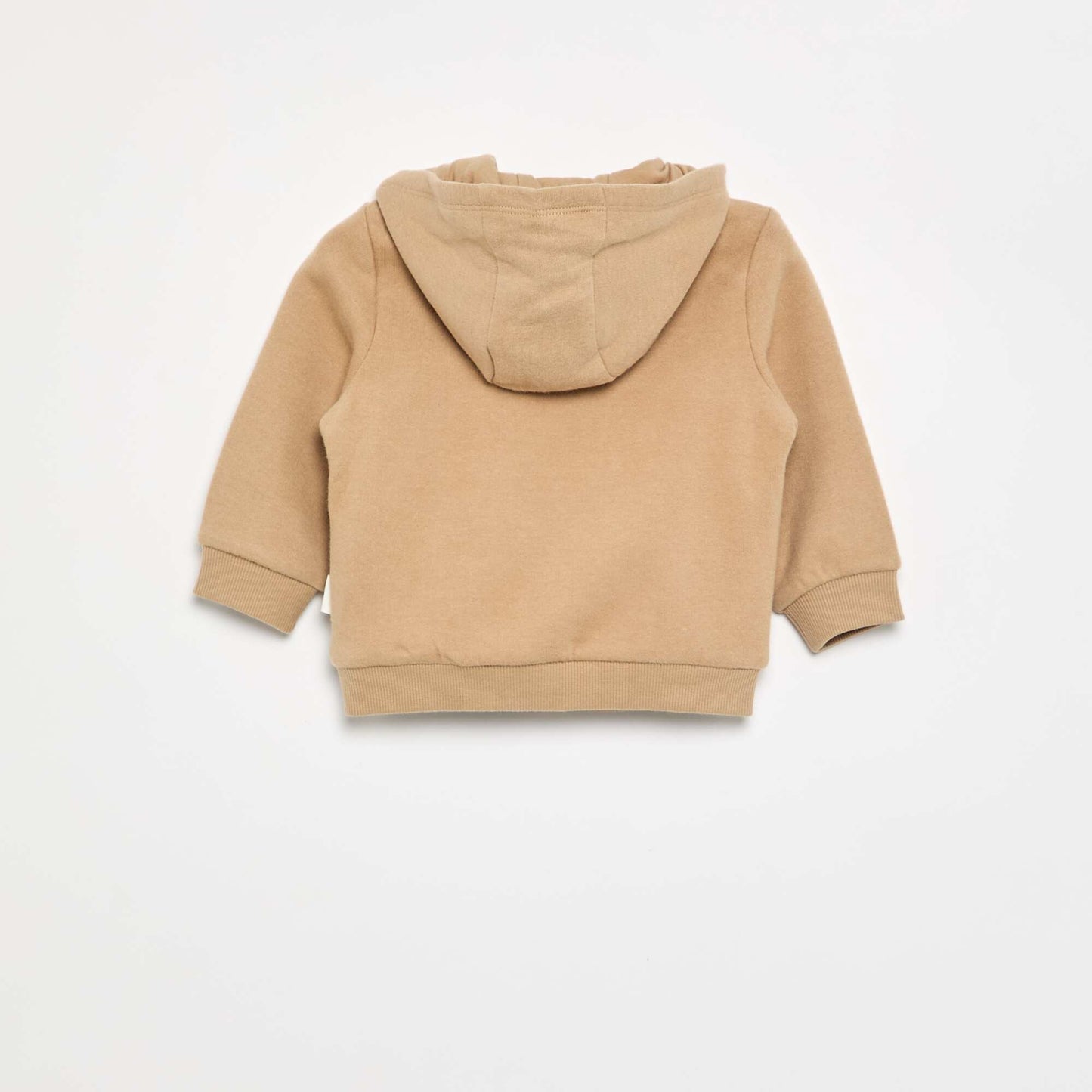Sweat-shirt zippé à capuche BEIGE