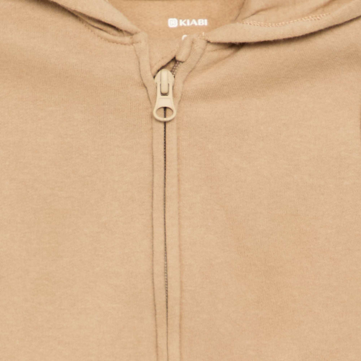 Sweat-shirt zippé à capuche BEIGE