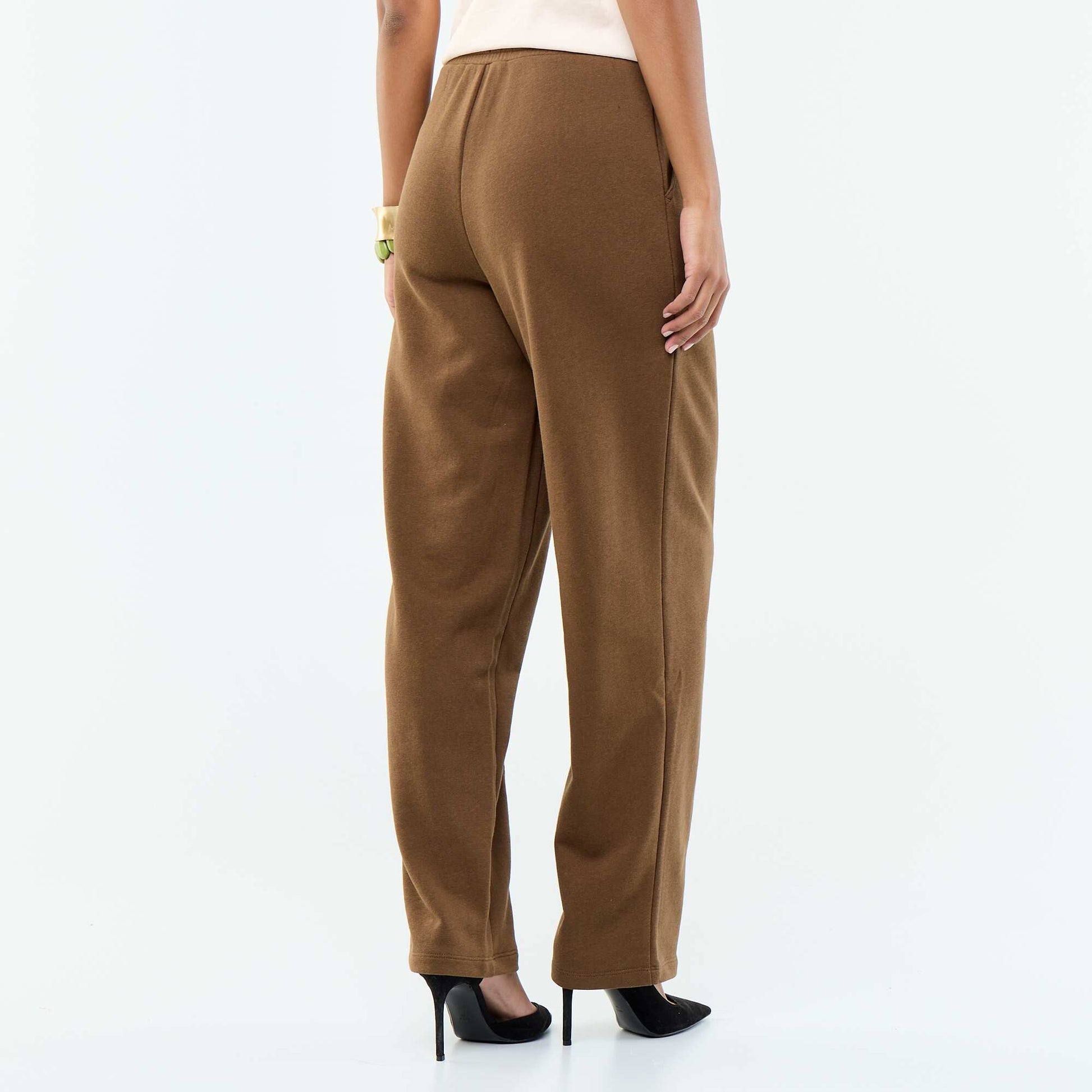 Jogging maille lourde MARRON
