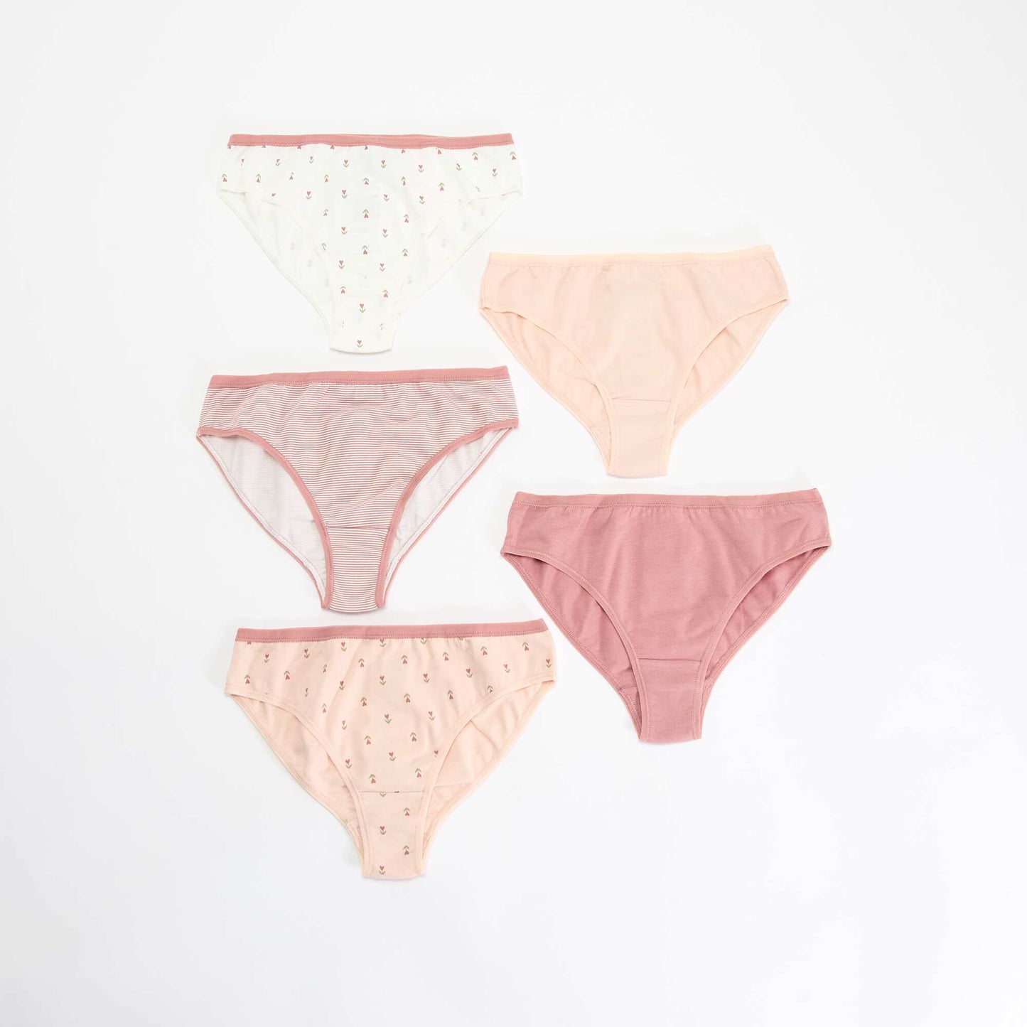 Lot de 5 culottes imprimées ROSE