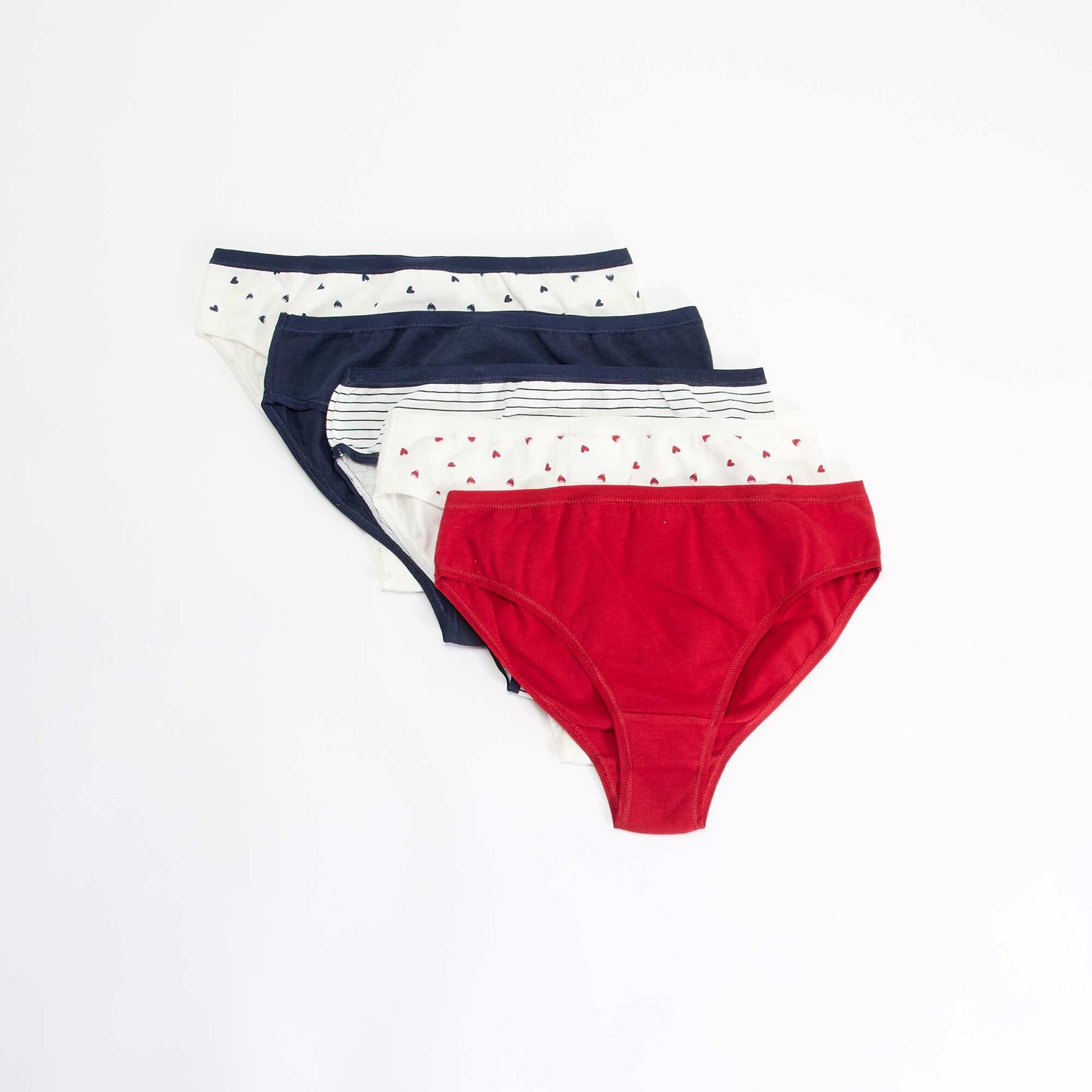 Lot de 5 culottes imprimées BLANC