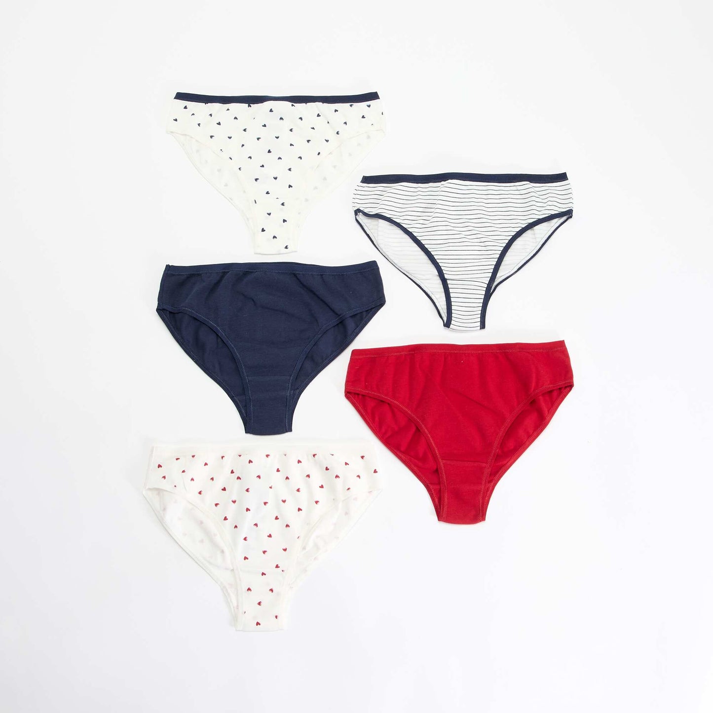 Lot de 5 culottes imprimées BLANC