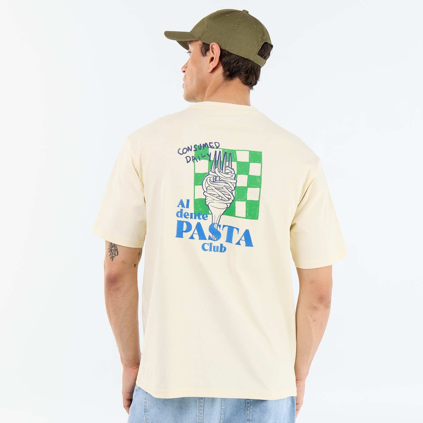 T-shirt à manches courtes avec imprimés et broderies recto/verso JAUNE