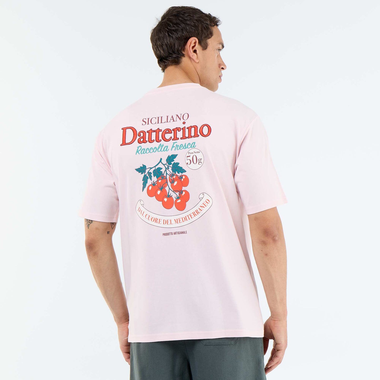 T-shirt à manches courtes avec imprimés et broderies recto/verso ROSE