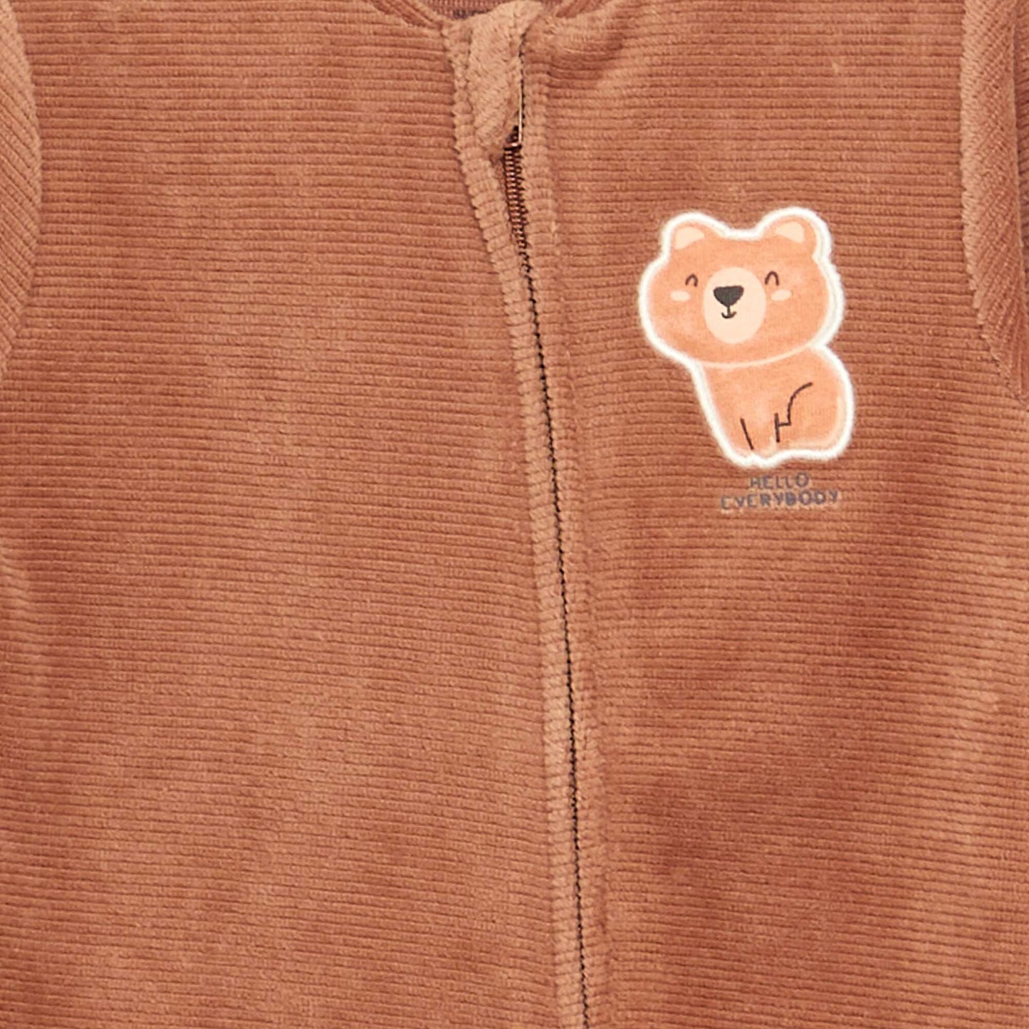 Pyjama dors bien en velours MARRON