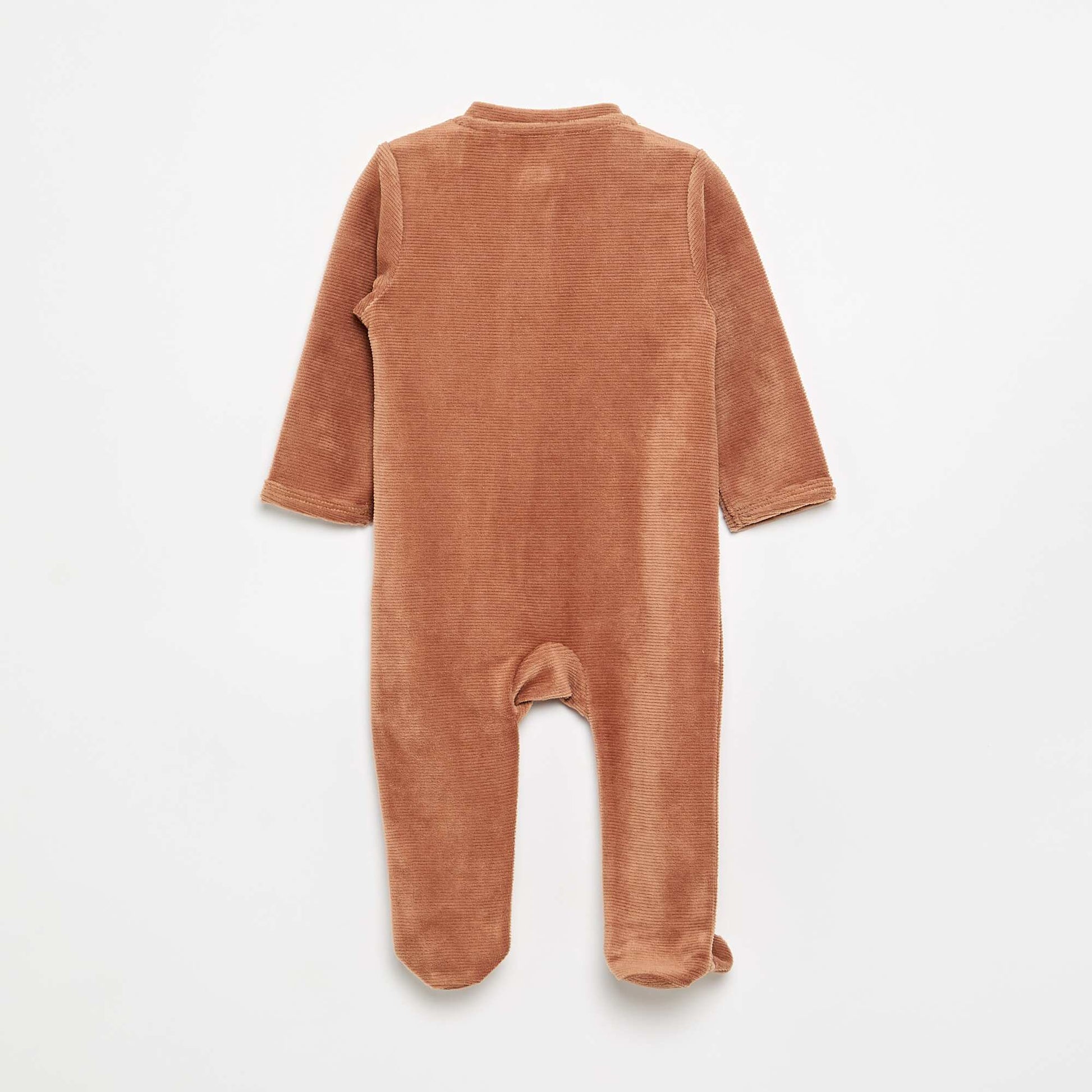 Pyjama dors bien en velours MARRON