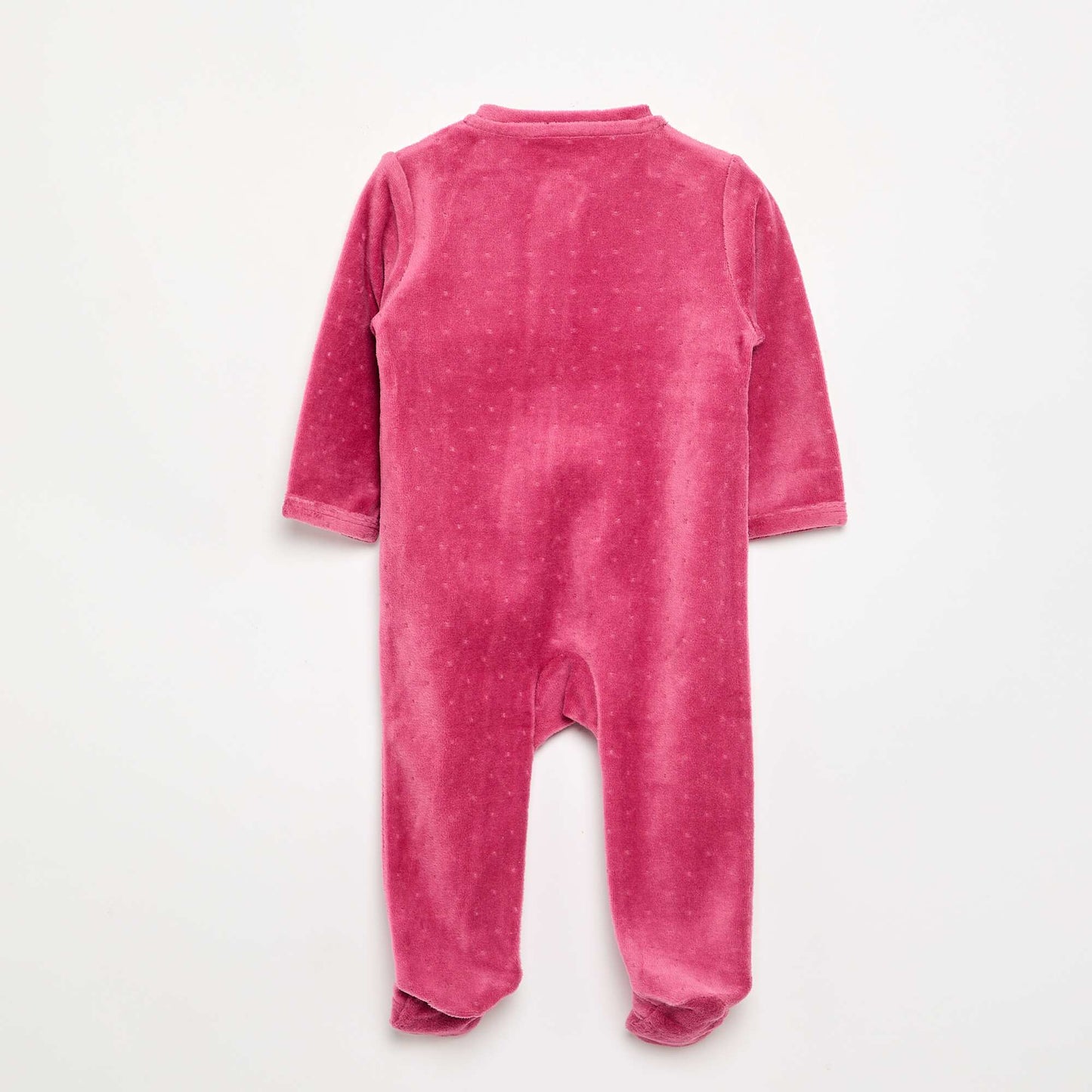 Pyjama dors bien en velours FUCHSIA