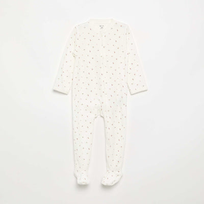 Pyjama dors bien en velours BLANC