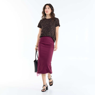 Jupe midi forme crayon ROSE