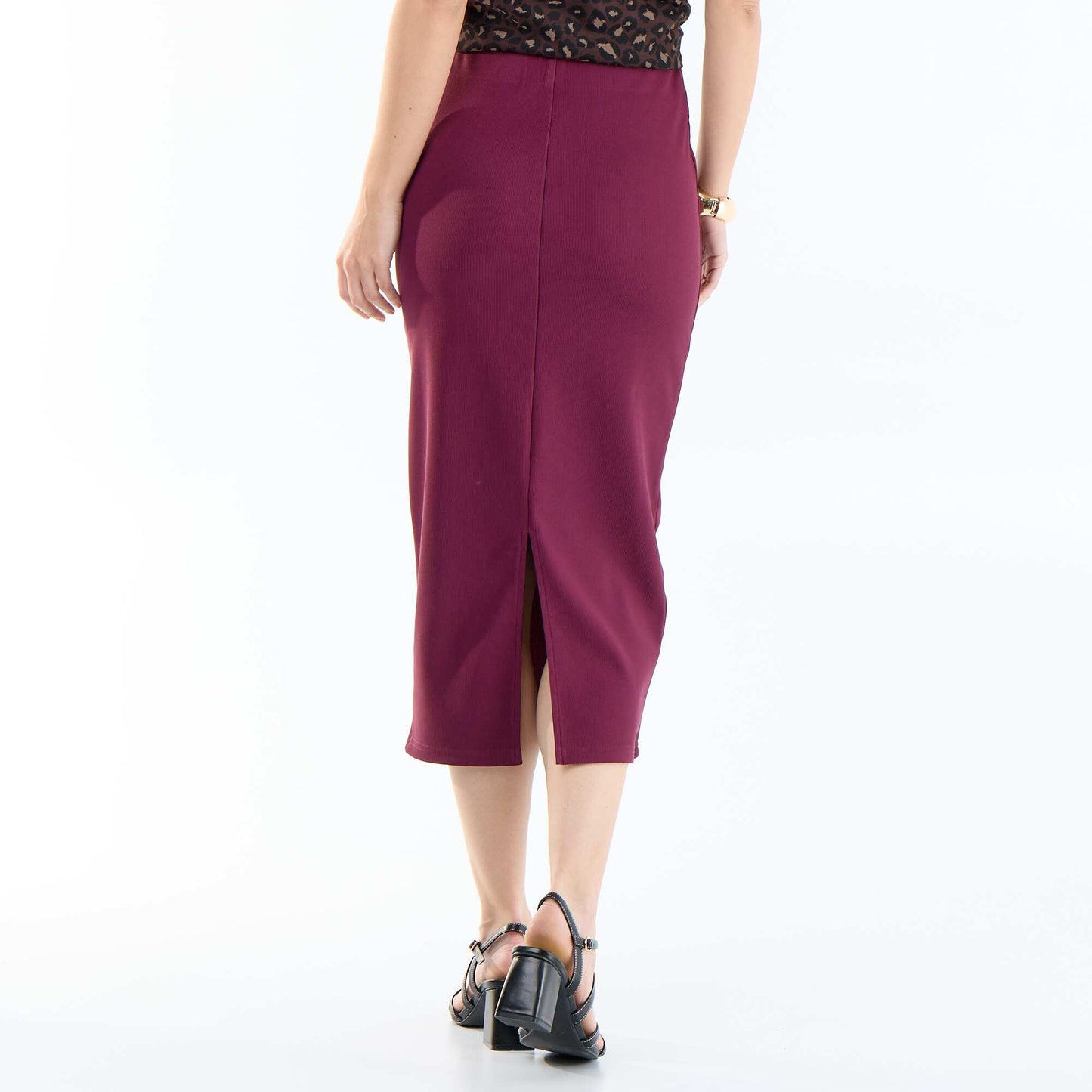 Jupe midi forme crayon ROSE