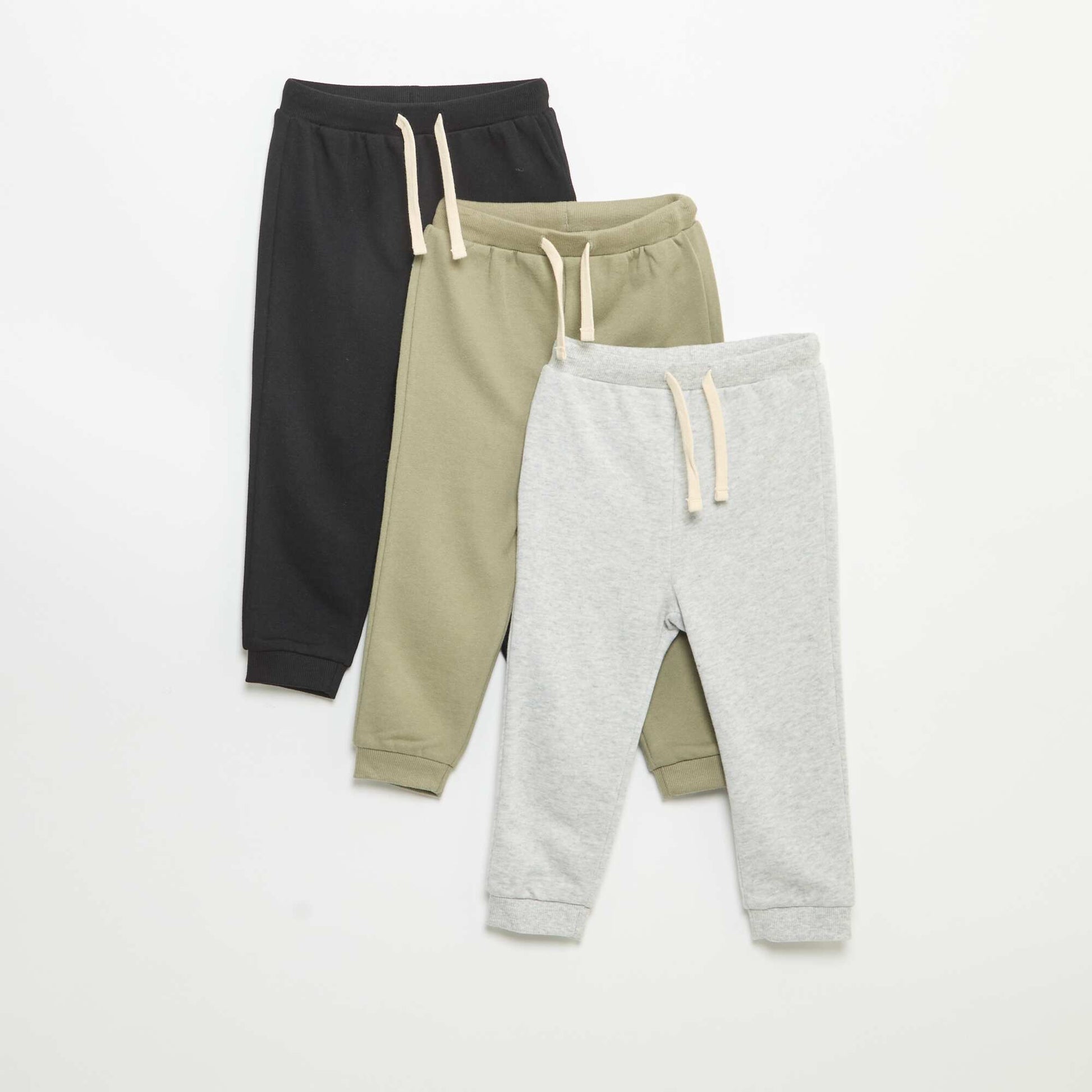 Lot de 3 jogging en French Terry NOIR