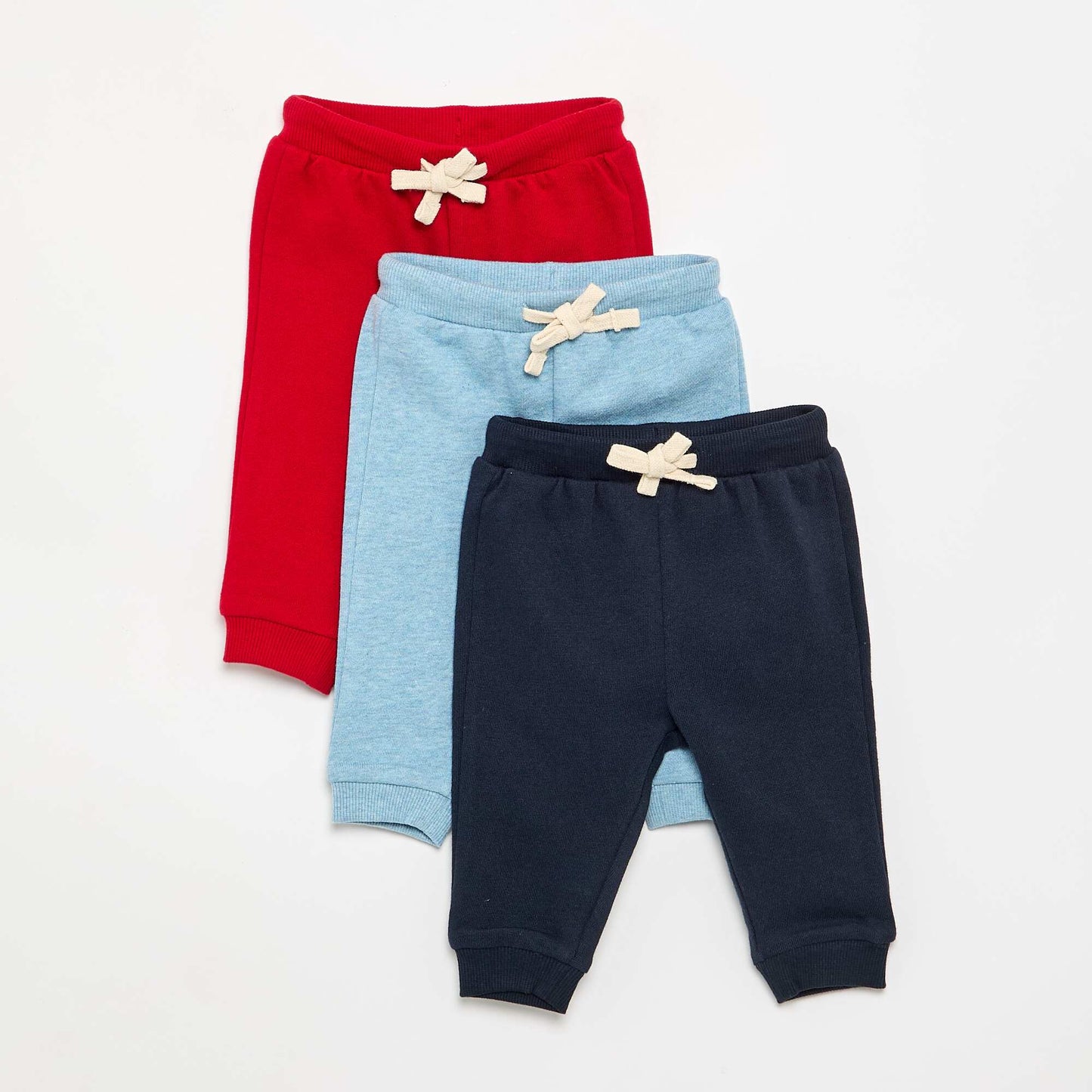 Lot de 3 jogging en French Terry BLEU