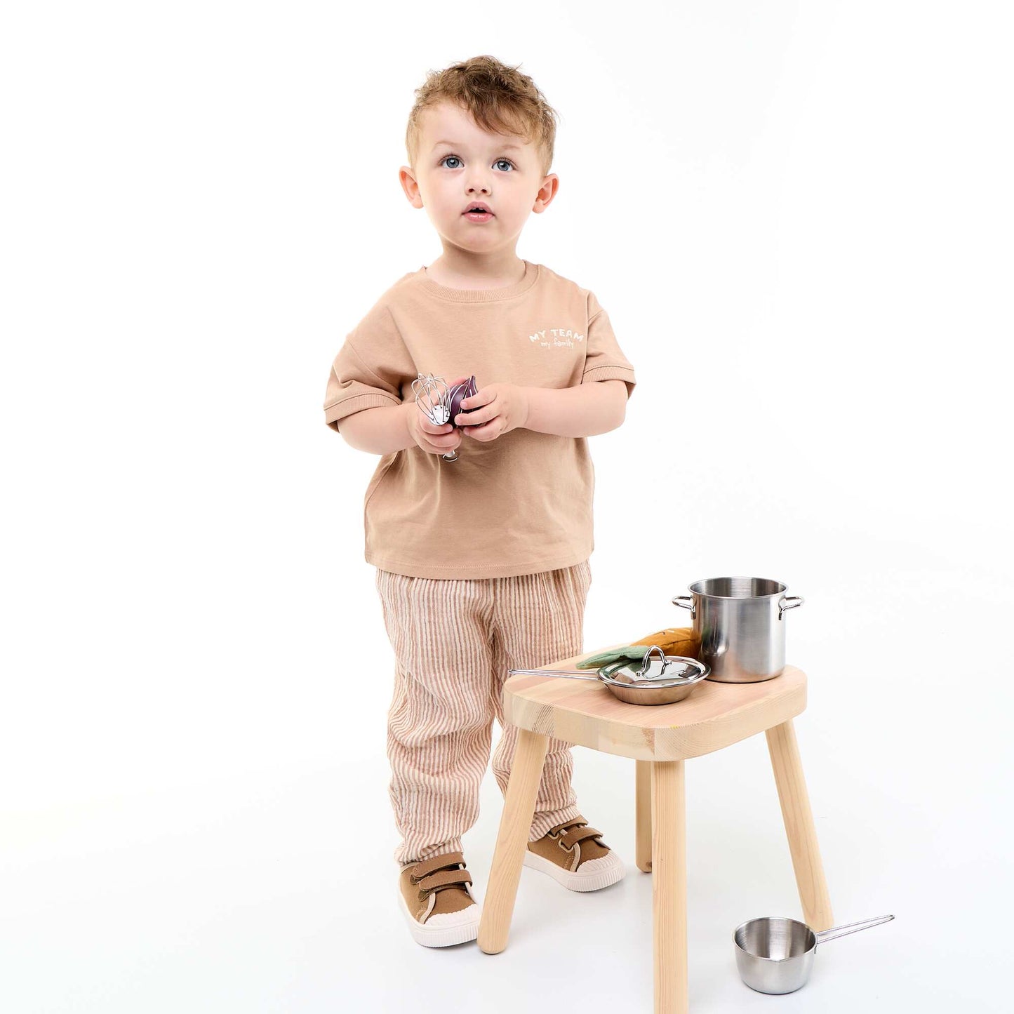 Pantalon en gaze de coton MARRON