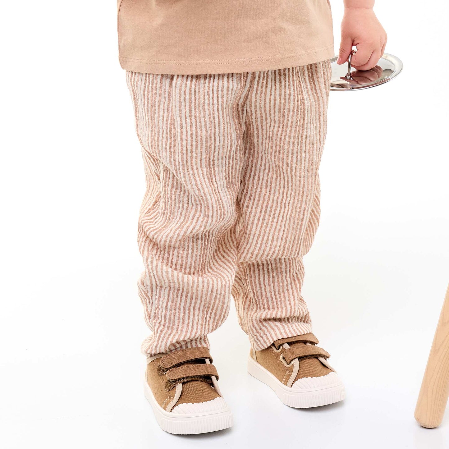 Pantalon en gaze de coton MARRON