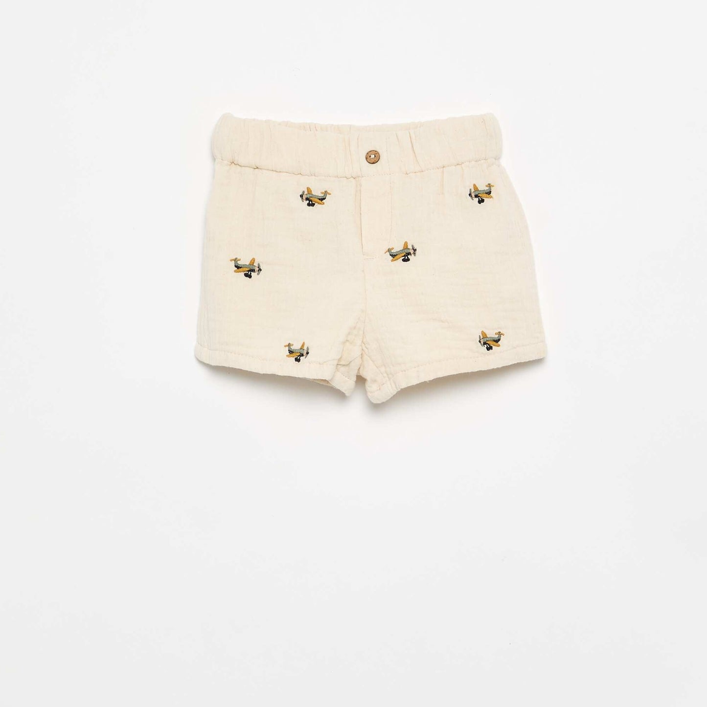 Short court en gaze de coton BEIGE