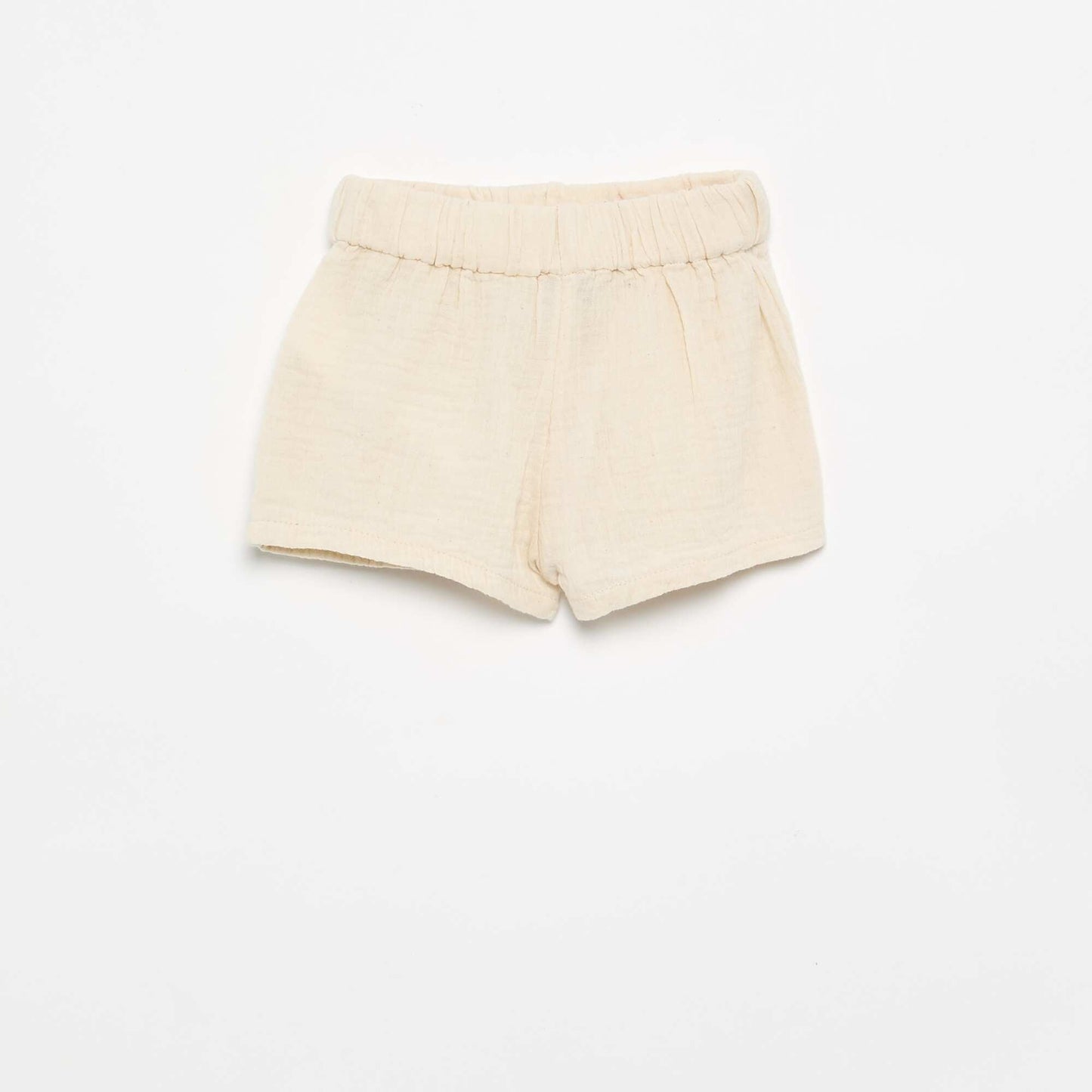 Short court en gaze de coton BEIGE