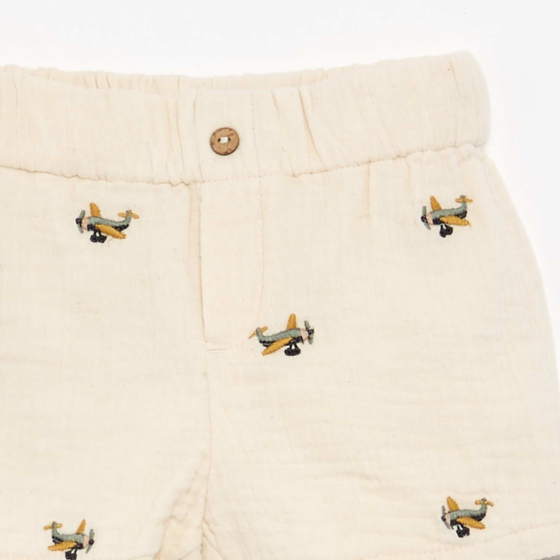 Short court en gaze de coton BEIGE