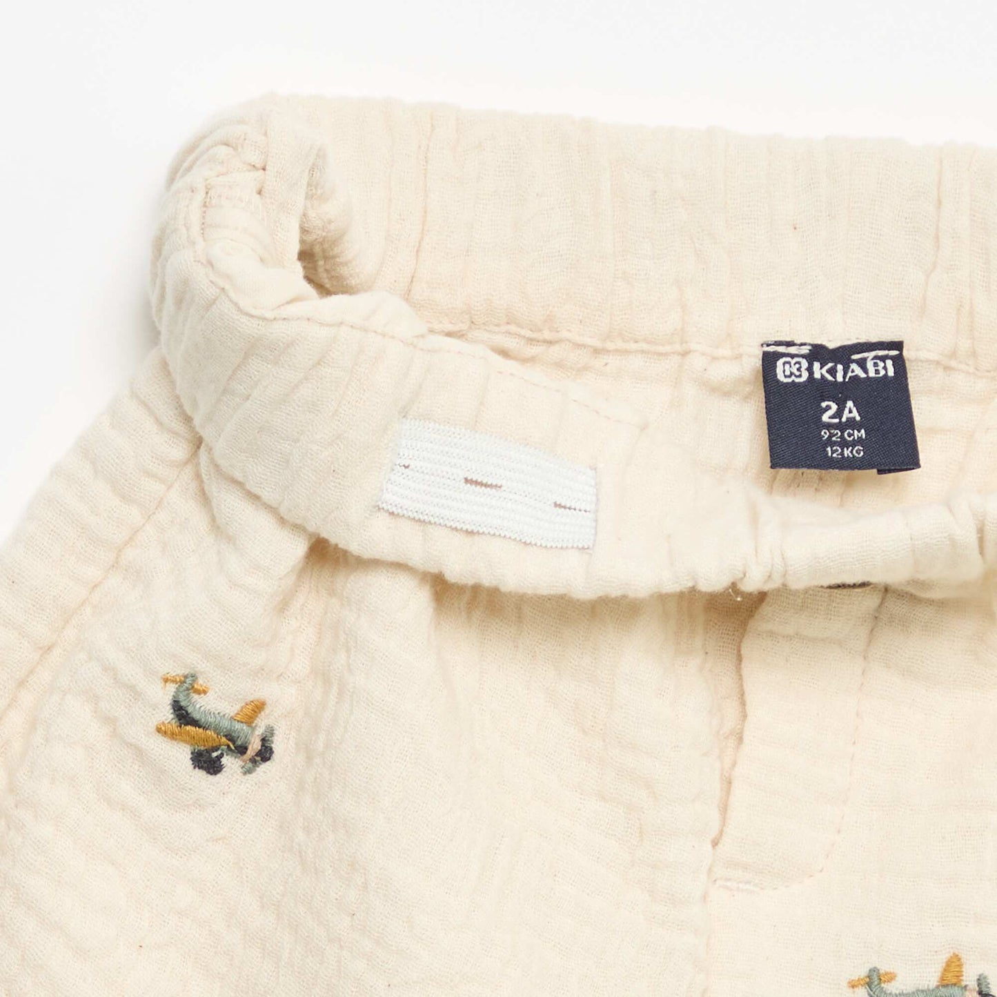 Short court en gaze de coton BEIGE